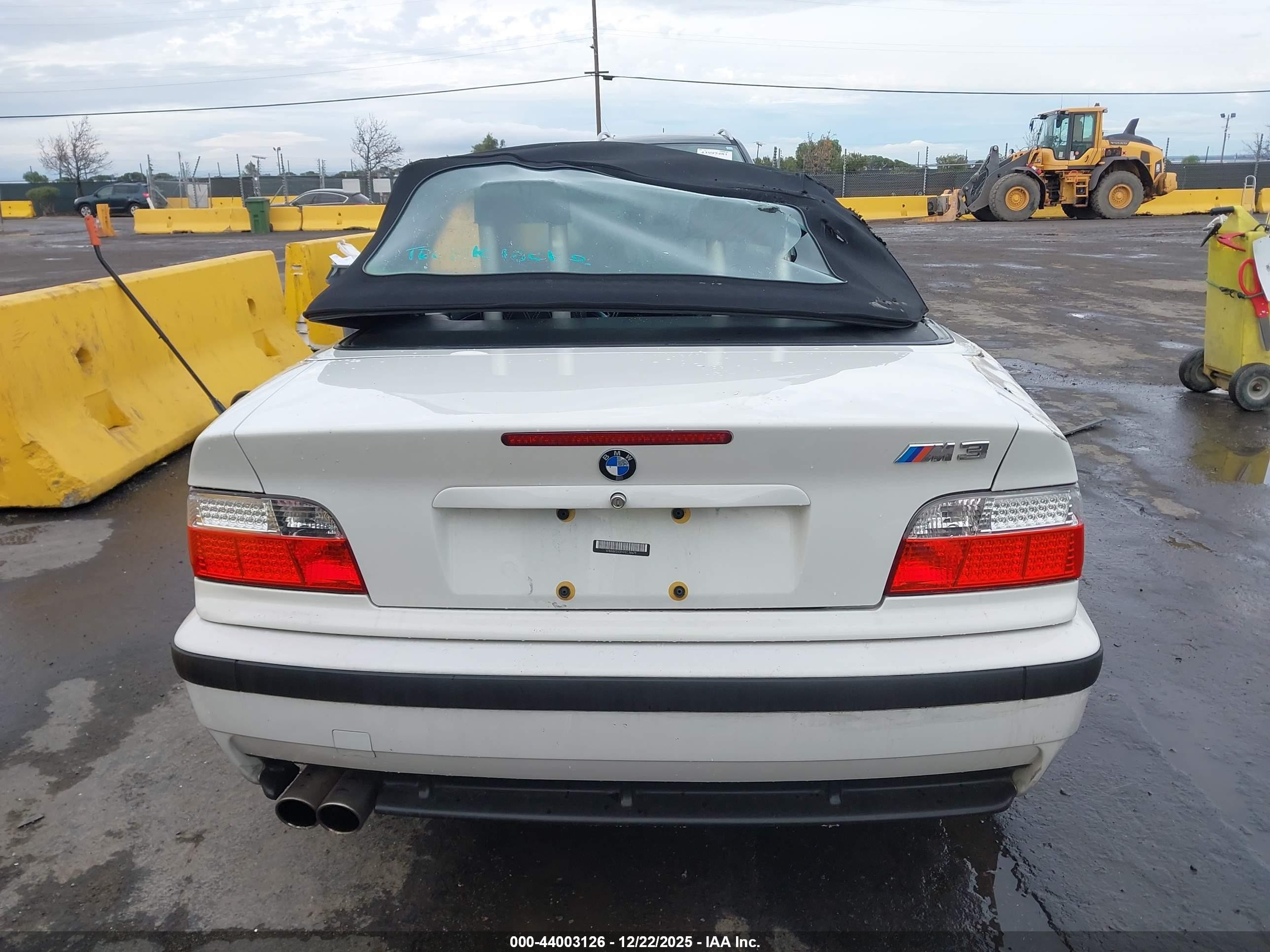 1998 Bmw M3   White vin: WBSBK0331WEC38679
