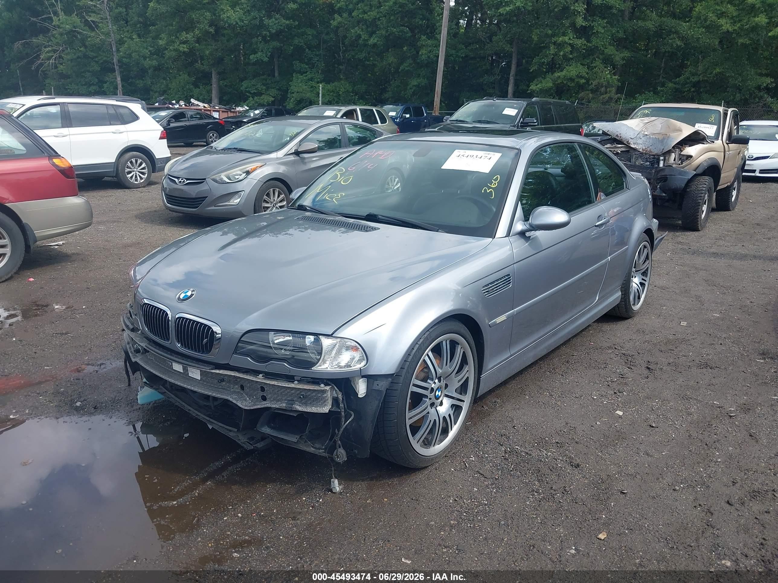 2004 Bmw M3 Синий vin: WBSBL93464PN60033