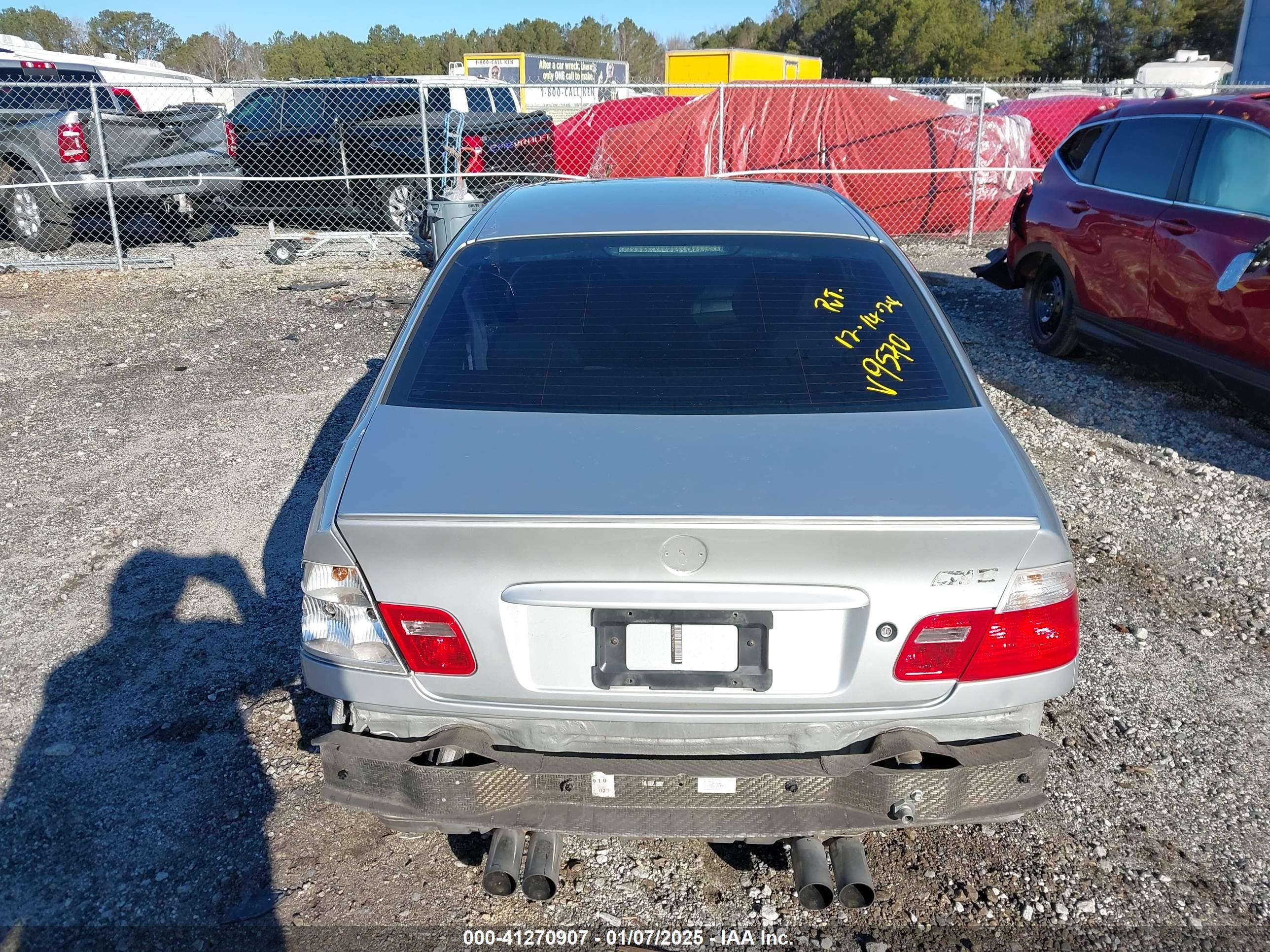 2003 Bmw M3   Silver vin: WBSBL93473JR19570