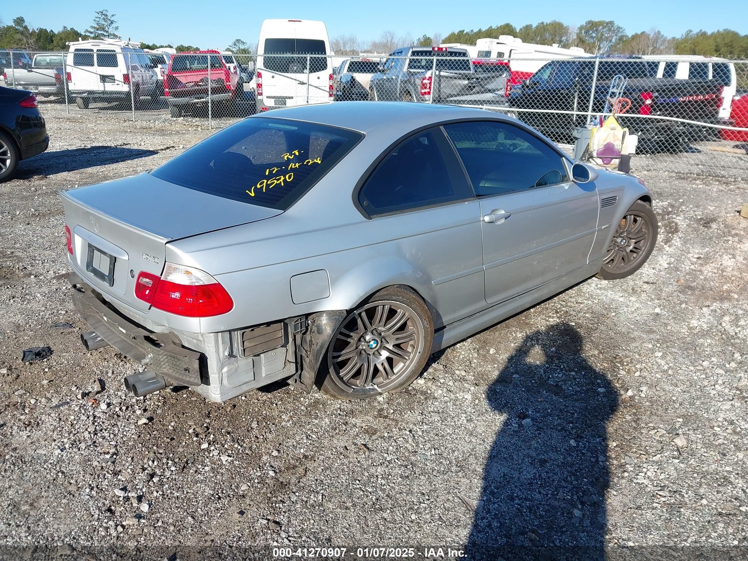 2003 Bmw M3   Silver vin: WBSBL93473JR19570