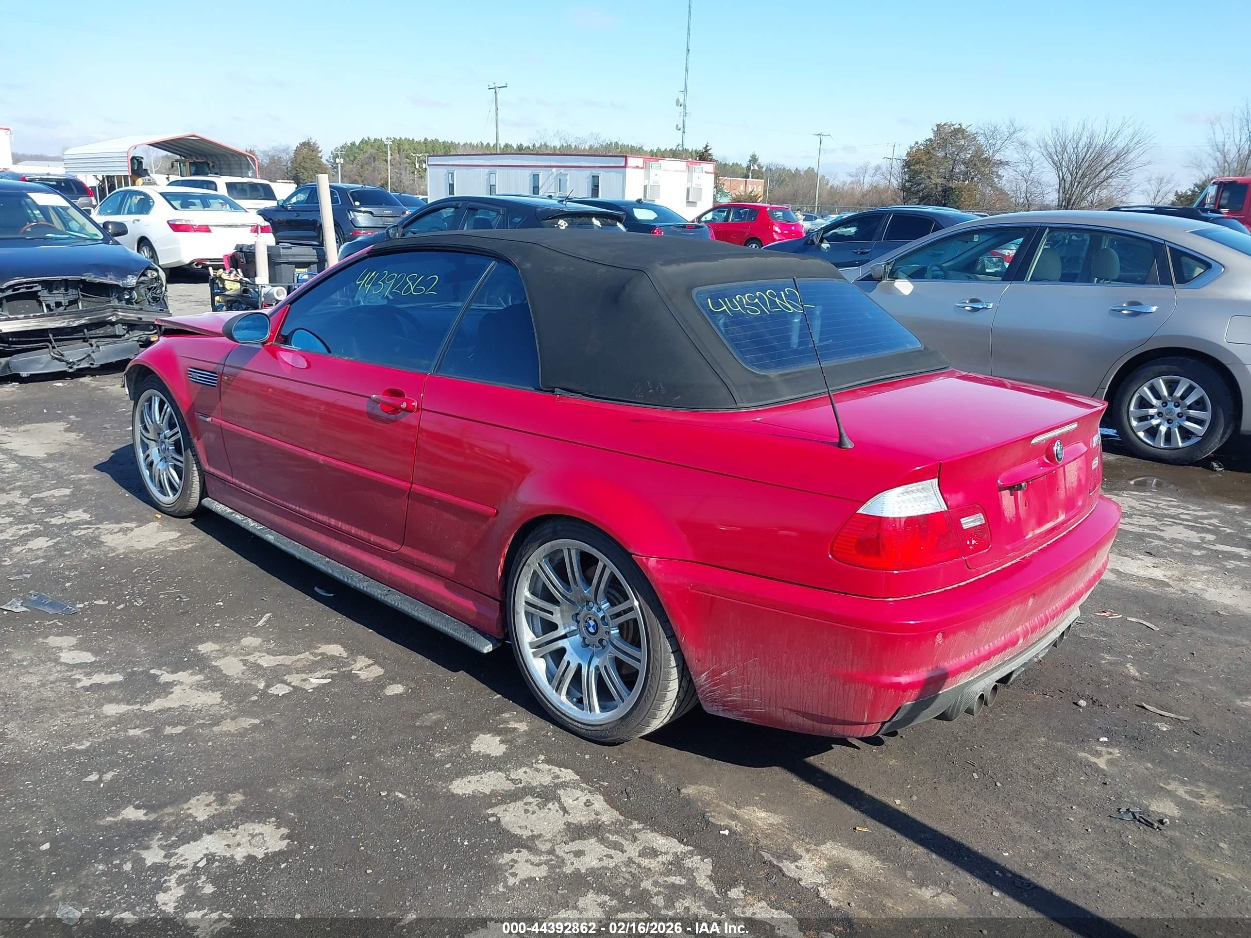 2006 Bmw M3   Красный vin: WBSBR93406PK12200