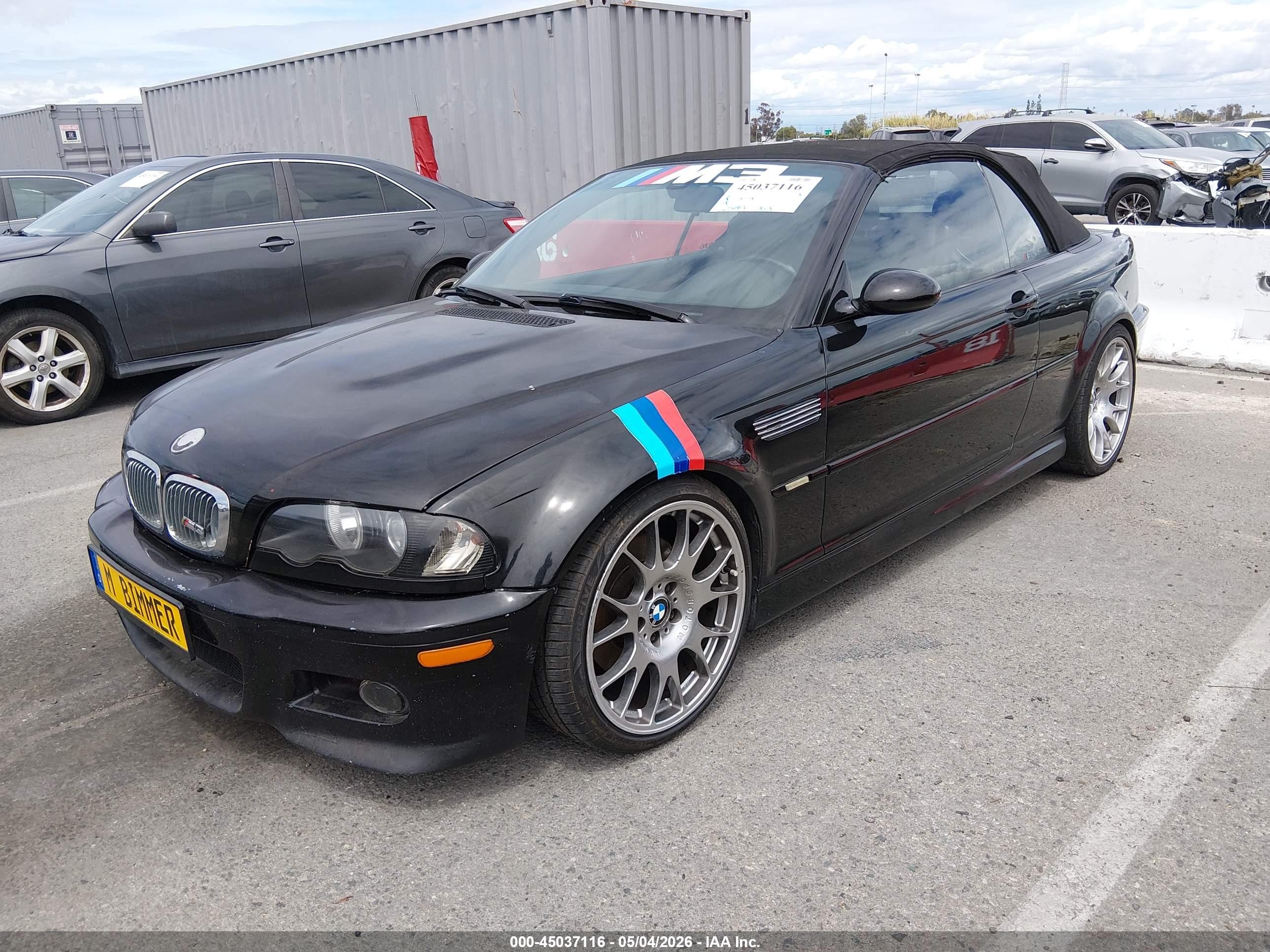 2003 Bmw M3   Black vin: WBSBR93433PK02871