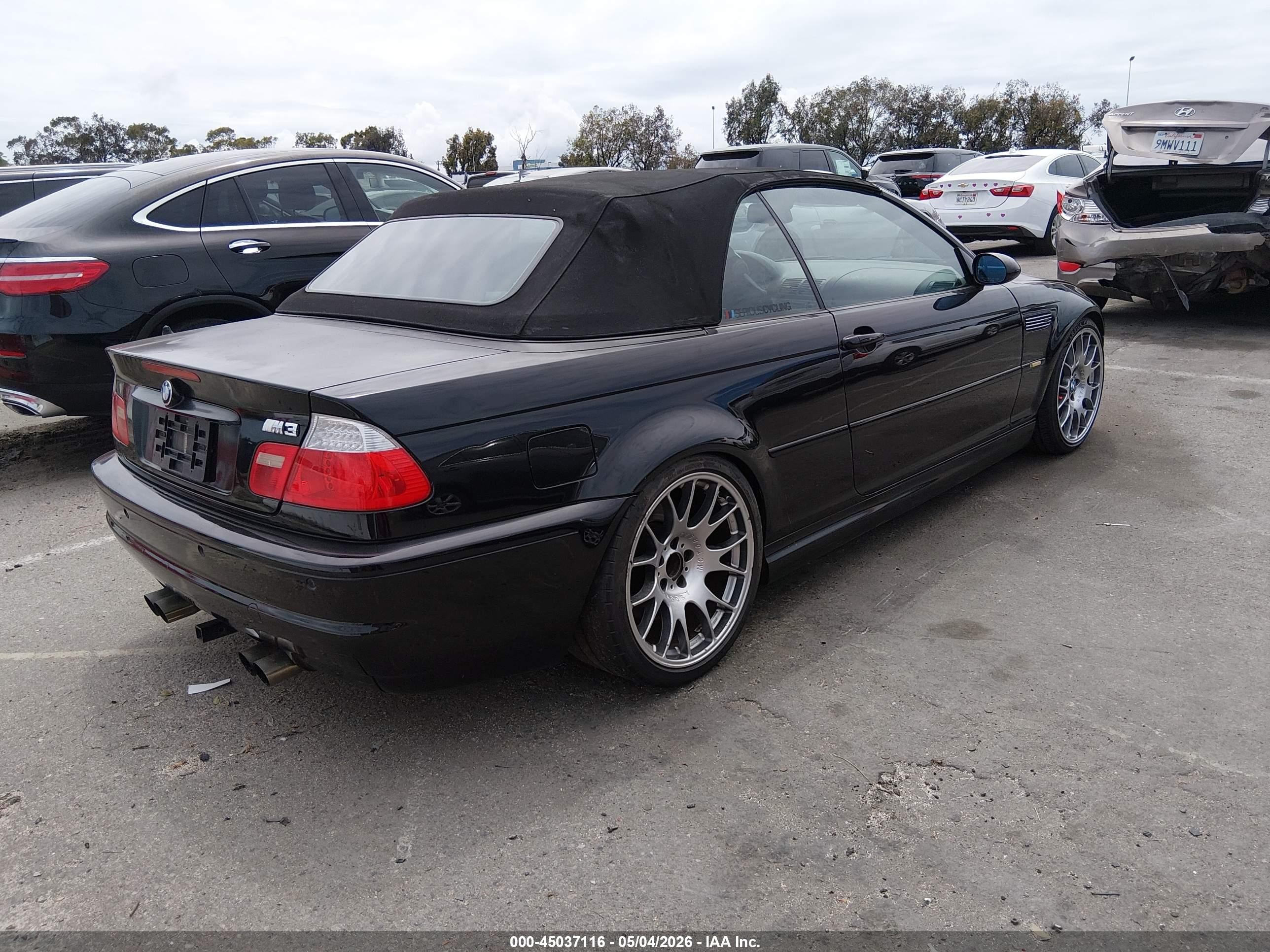 2003 Bmw M3   Black vin: WBSBR93433PK02871
