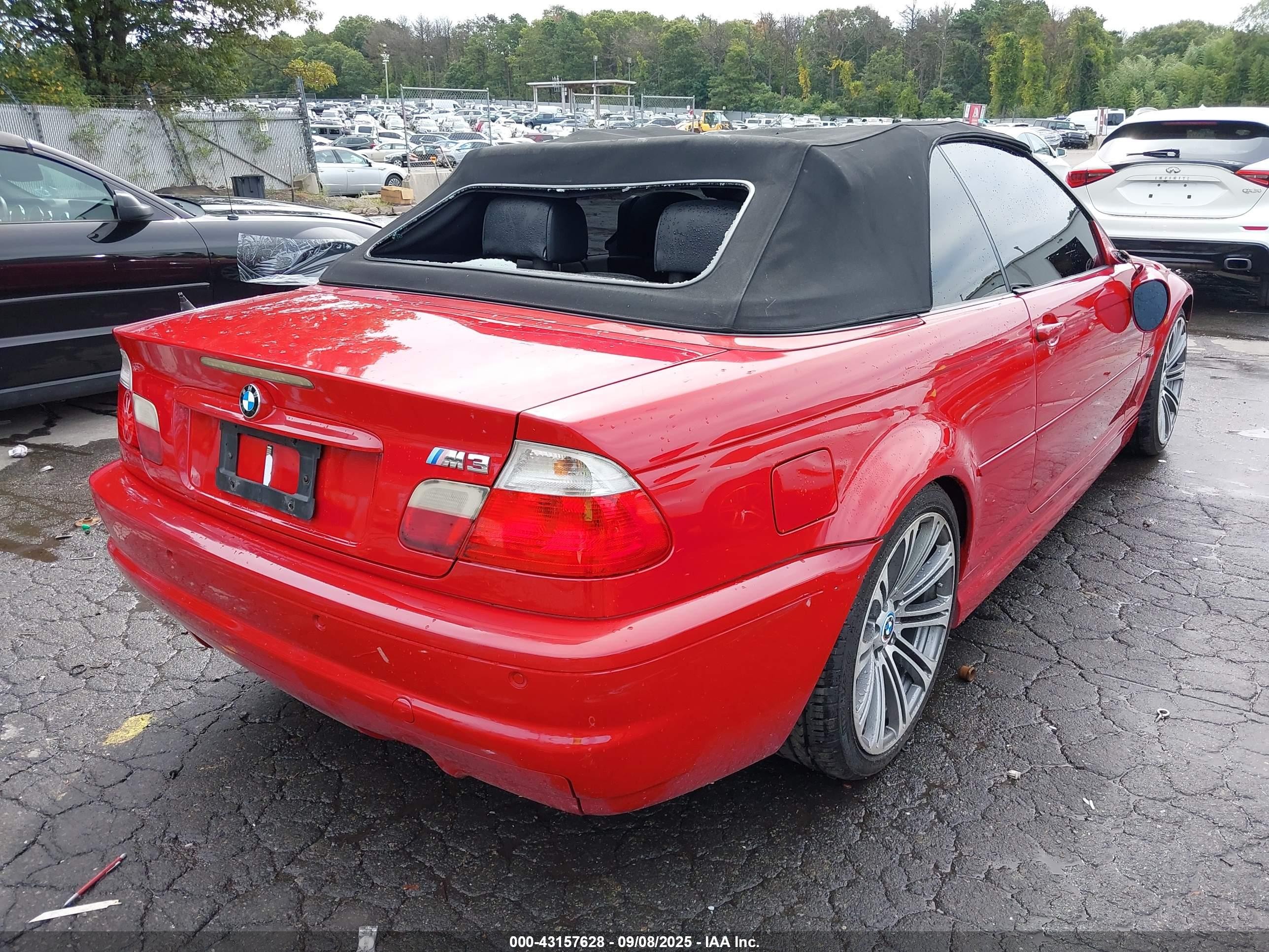 2003 Bmw M3   Red vin: WBSBR93443PK02409