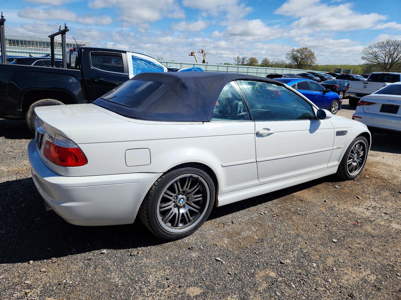 2006 Bmw M3 White vin: WBSBR93476PK11156
