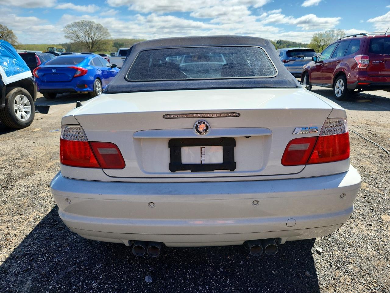 2006 Bmw M3 White vin: WBSBR93476PK11156