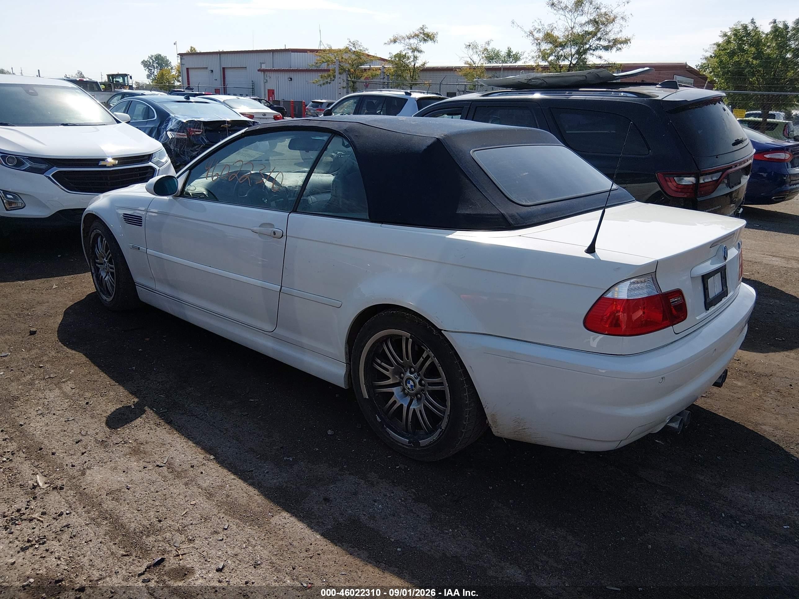 2006 Bmw M3   White vin: WBSBR93476PK11156