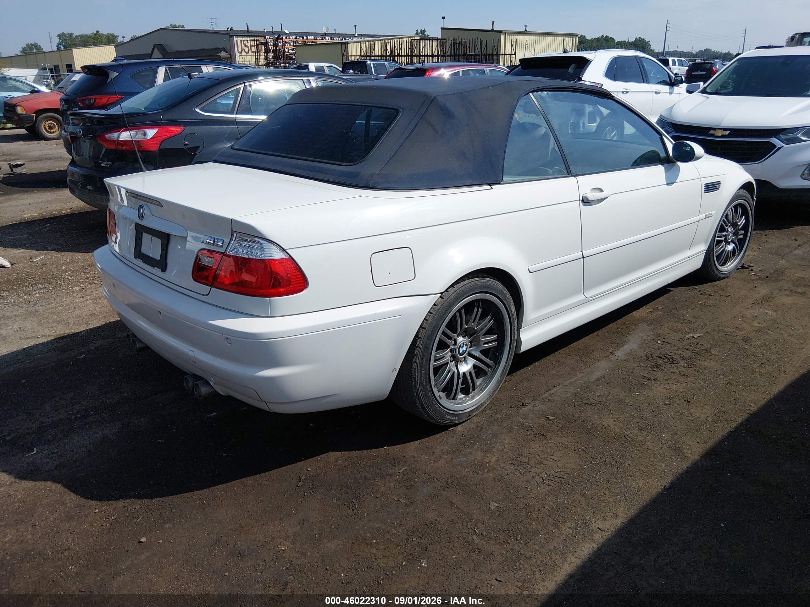 2006 Bmw M3   White vin: WBSBR93476PK11156