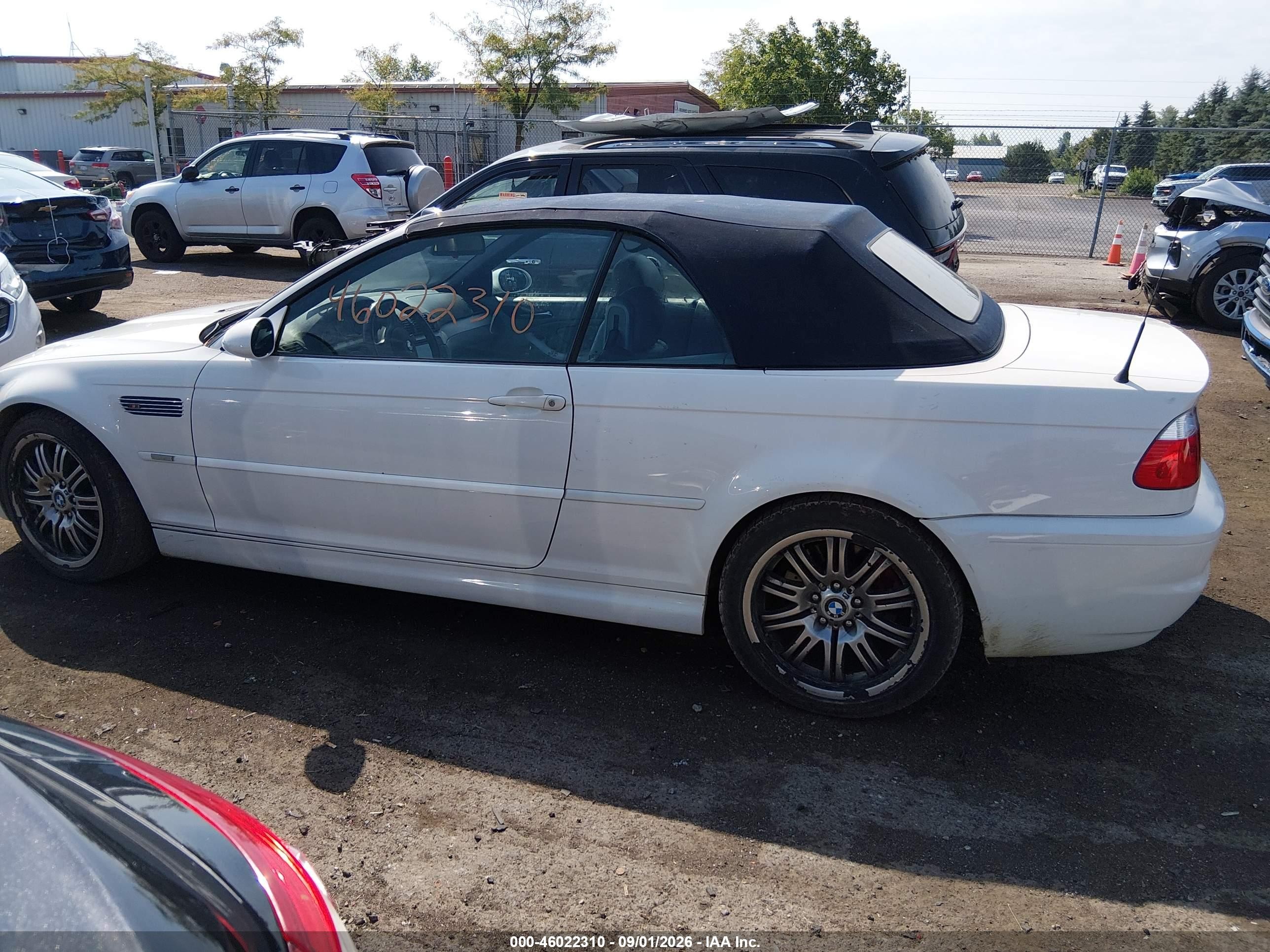 2006 Bmw M3   White vin: WBSBR93476PK11156