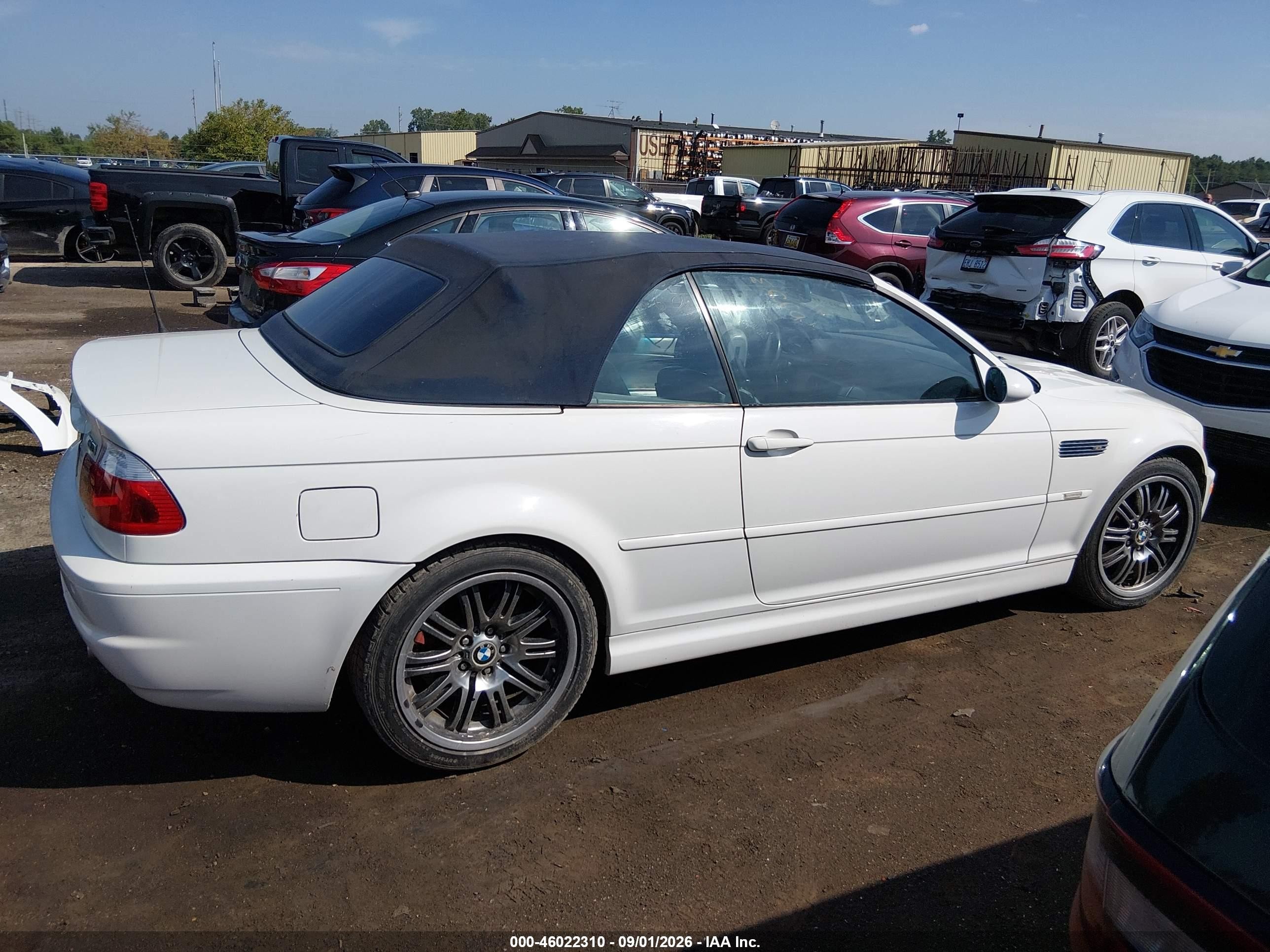 2006 Bmw M3   White vin: WBSBR93476PK11156