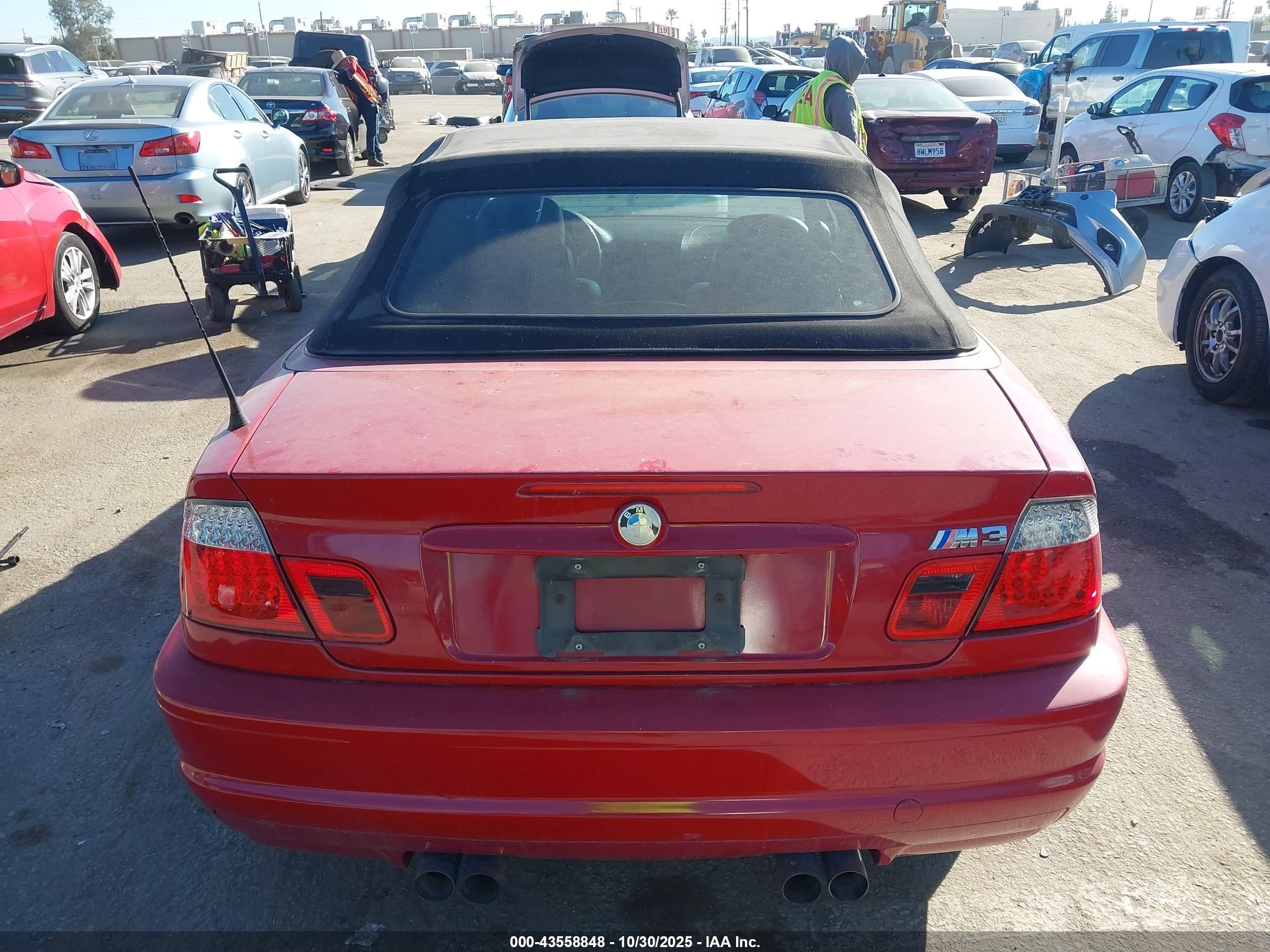 2001 Bmw M3 Red vin: WBSBR93491EX20234