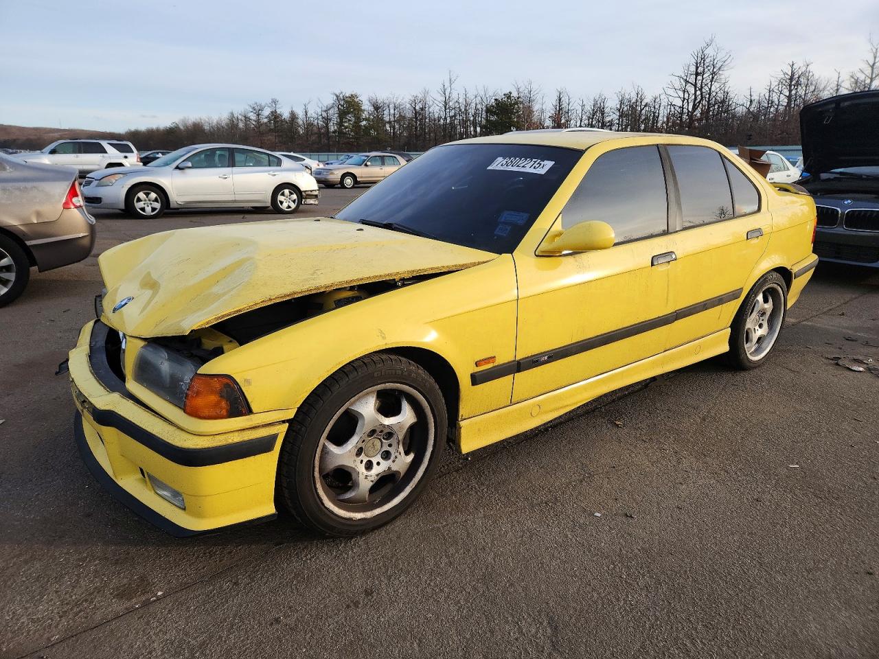 1998 Bmw M3 Automatic Yellow vin: WBSCD0324WEE14033