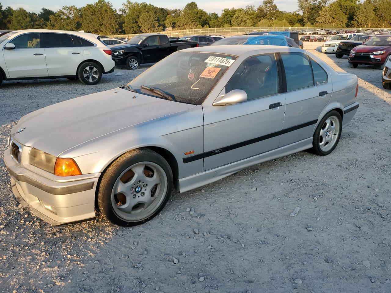 1998 Bmw M3 Silver vin: WBSCD9321WEE09070