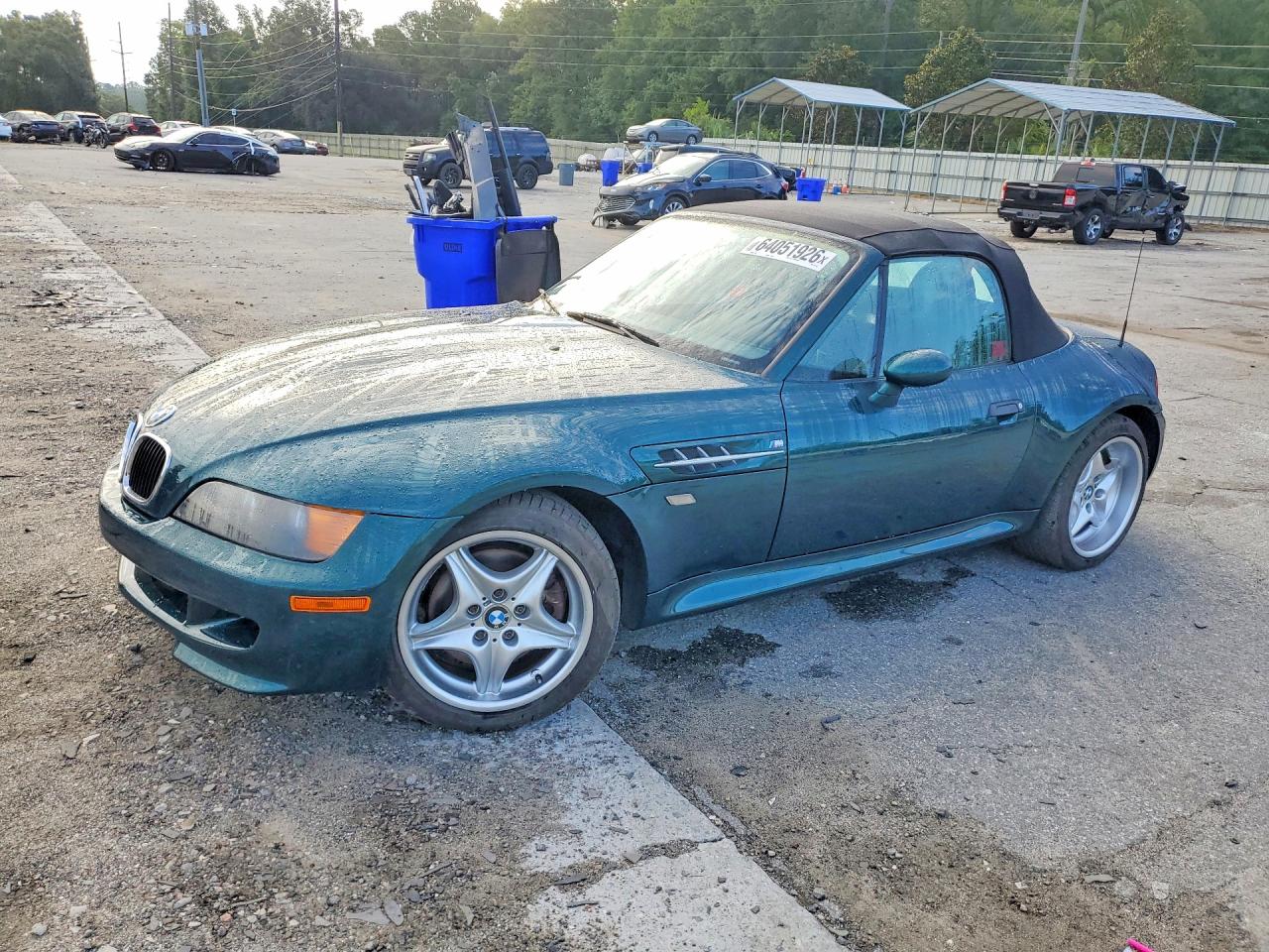 1998 Bmw M Roadster Бирюзовый vin: WBSCK9336WLC87140