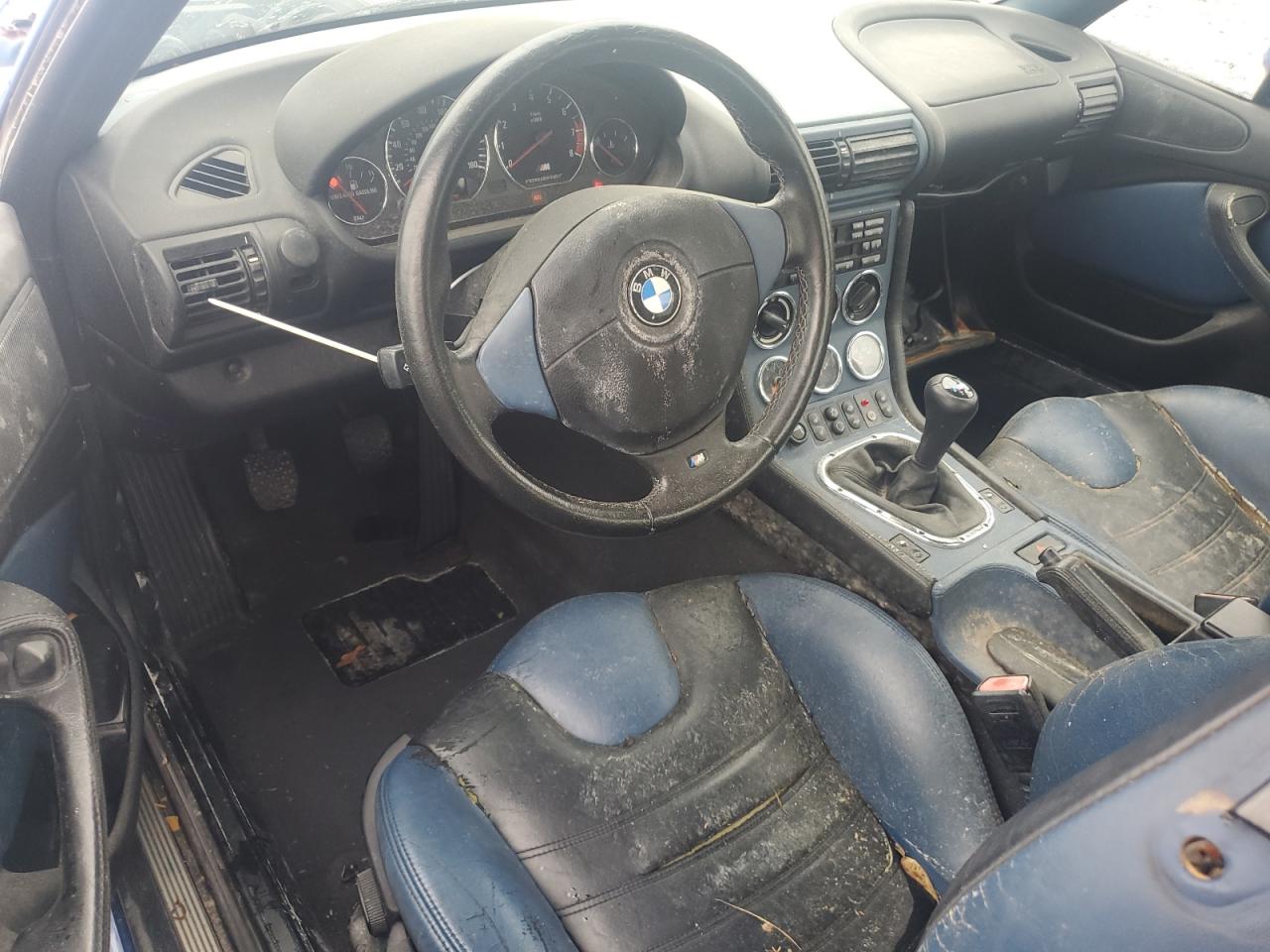 1998 Bmw M Roadster Blue vin: WBSCK9336WLC87655