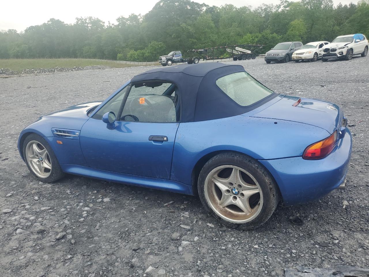 1998 Bmw M Roadster Blue vin: WBSCK9336WLC87655