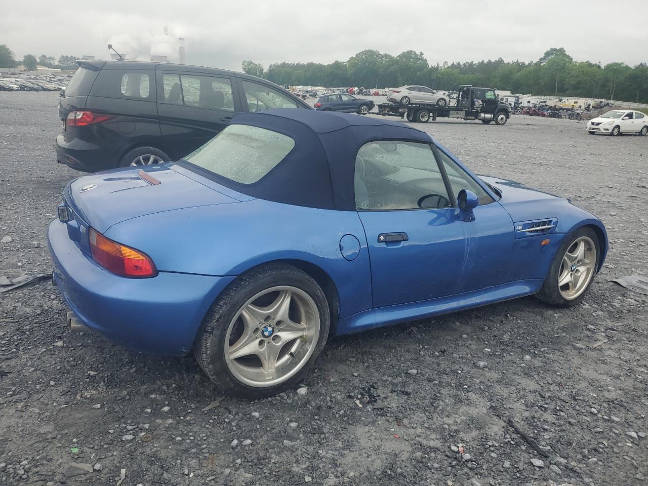 1998 Bmw M Roadster Blue vin: WBSCK9336WLC87655