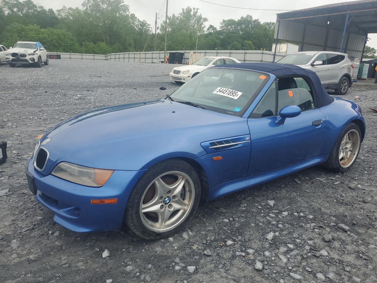 1998 Bmw M Roadster Blue vin: WBSCK9336WLC87655
