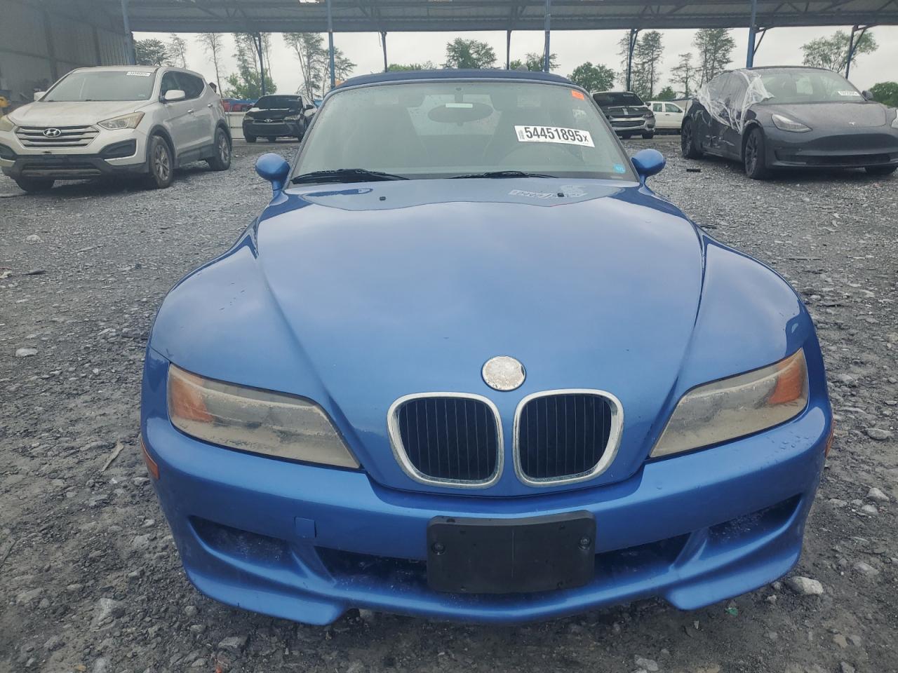 1998 Bmw M Roadster Blue vin: WBSCK9336WLC87655