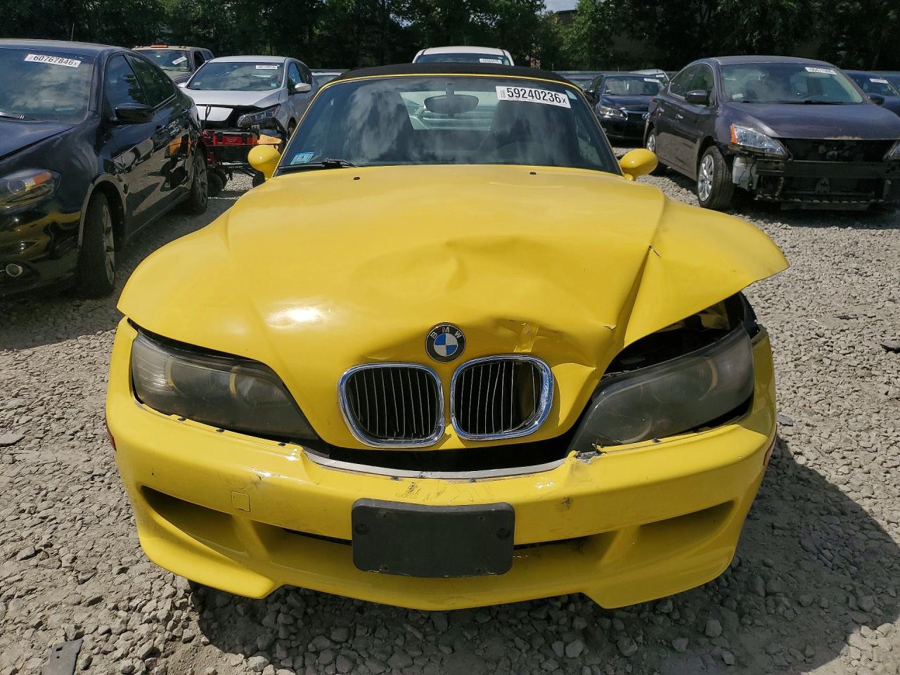 2000 Bmw M Roadster Yellow vin: WBSCK9343YLC92002