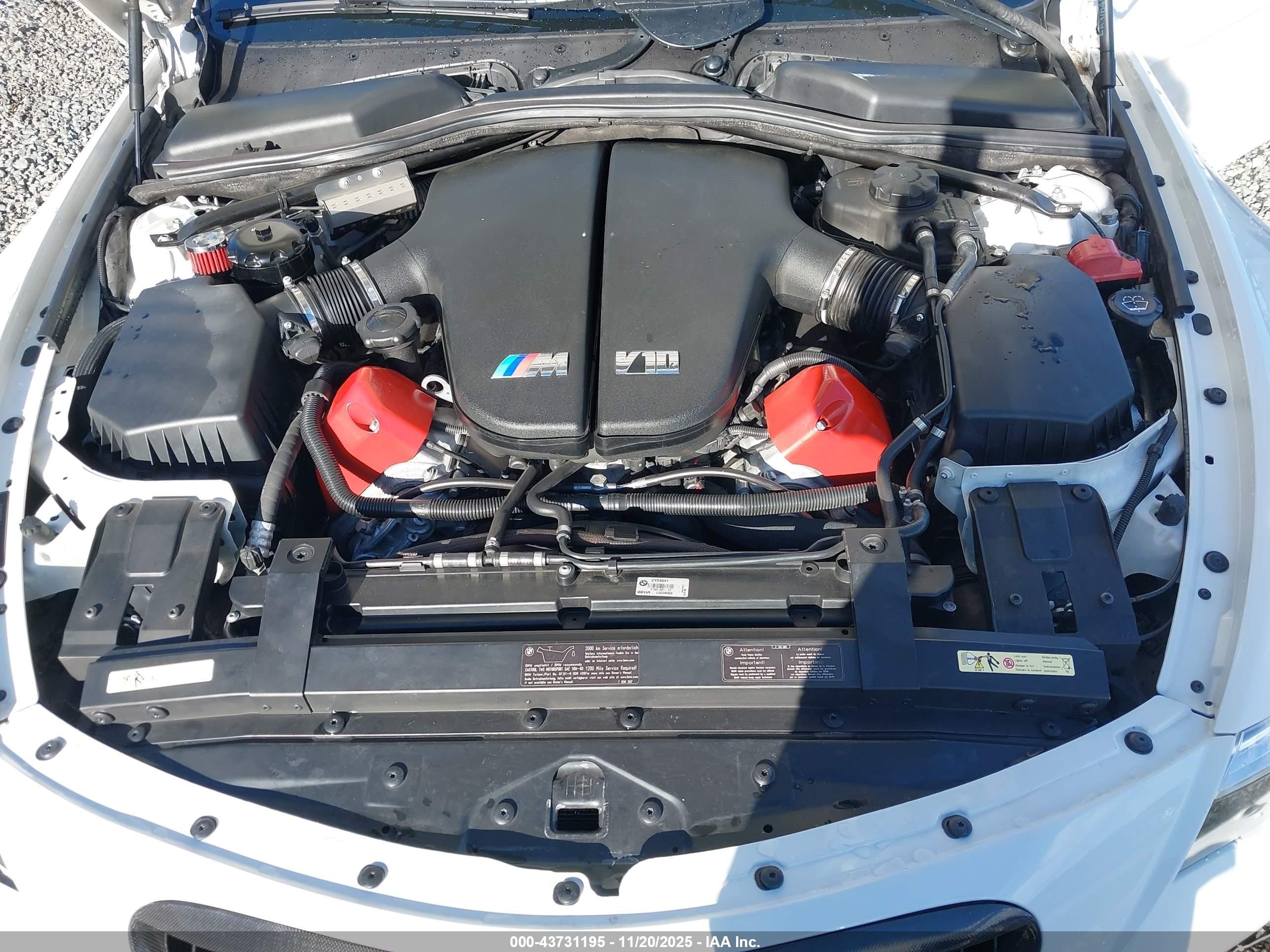 2008 Bmw M6 White vin: WBSEH93538CY24541