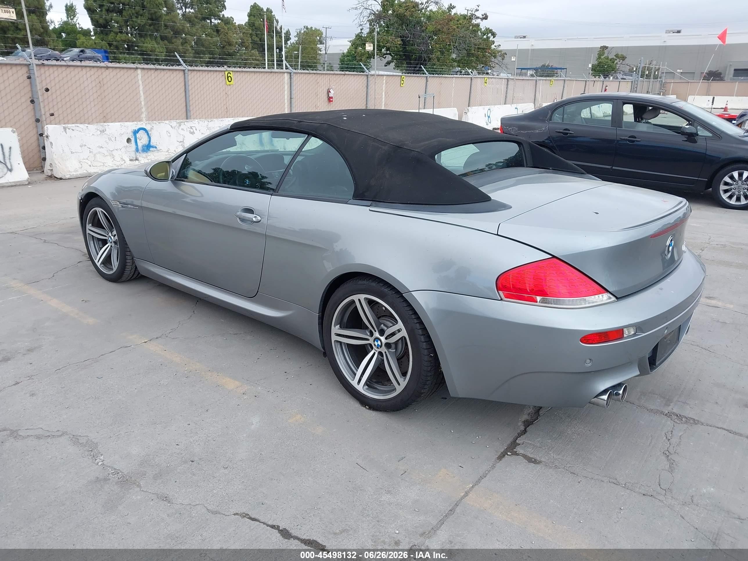 2007 Bmw M6   Silver vin: WBSEK93537CS32783