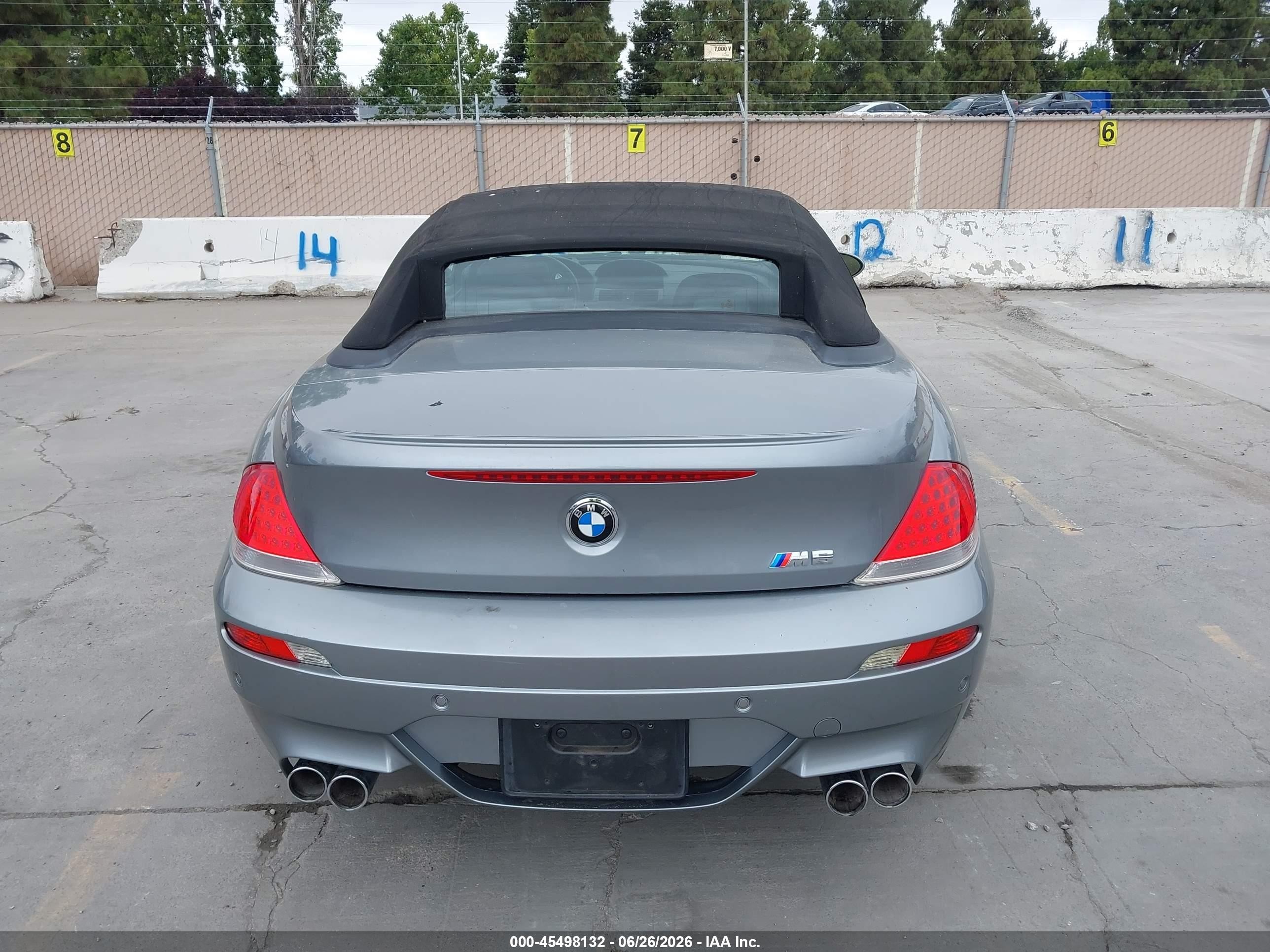 2007 Bmw M6   Silver vin: WBSEK93537CS32783