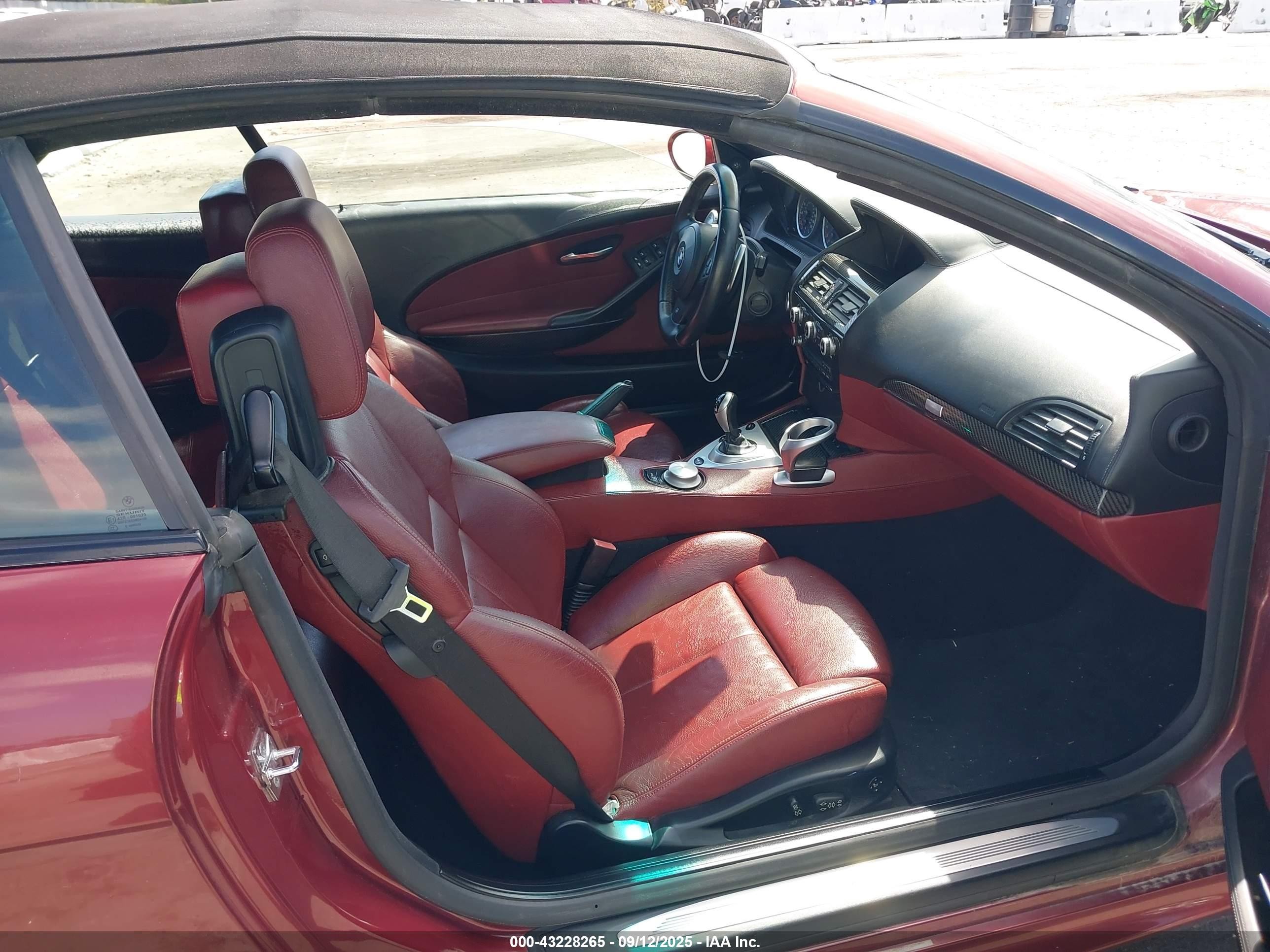2008 Bmw M6   Maroon vin: WBSEK93588CY79469