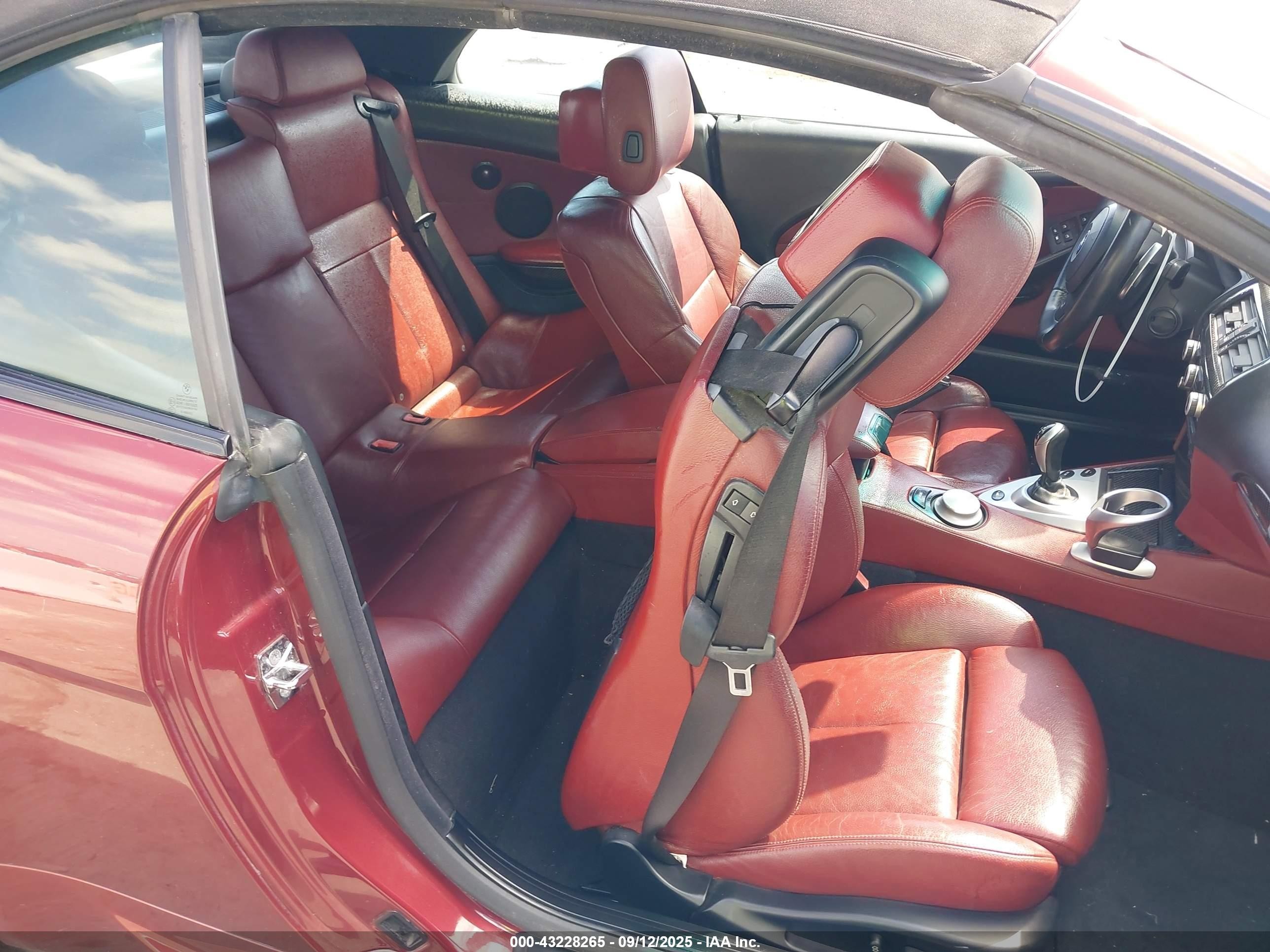 2008 Bmw M6   Maroon vin: WBSEK93588CY79469