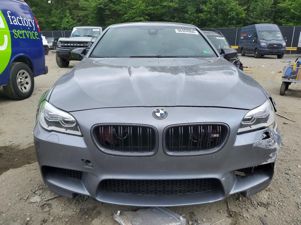 2014 Bmw M5 Gray vin: WBSFV9C52ED593215
