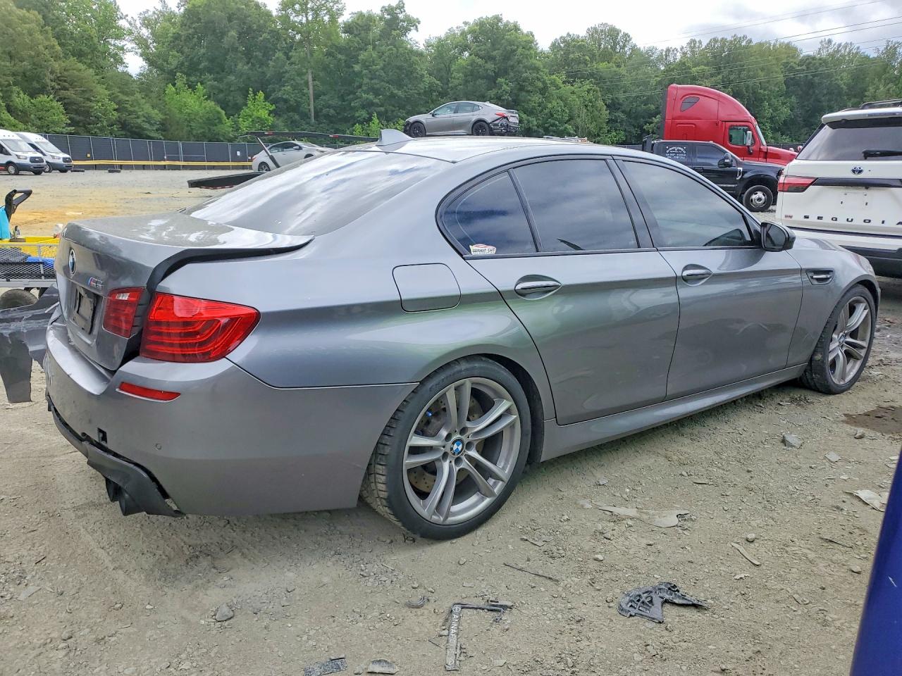 2014 Bmw M5 Gray vin: WBSFV9C52ED593215