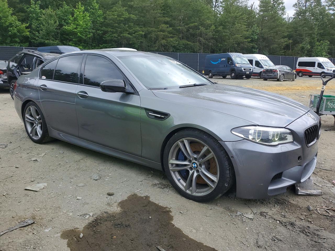 2014 Bmw M5 Gray vin: WBSFV9C52ED593215