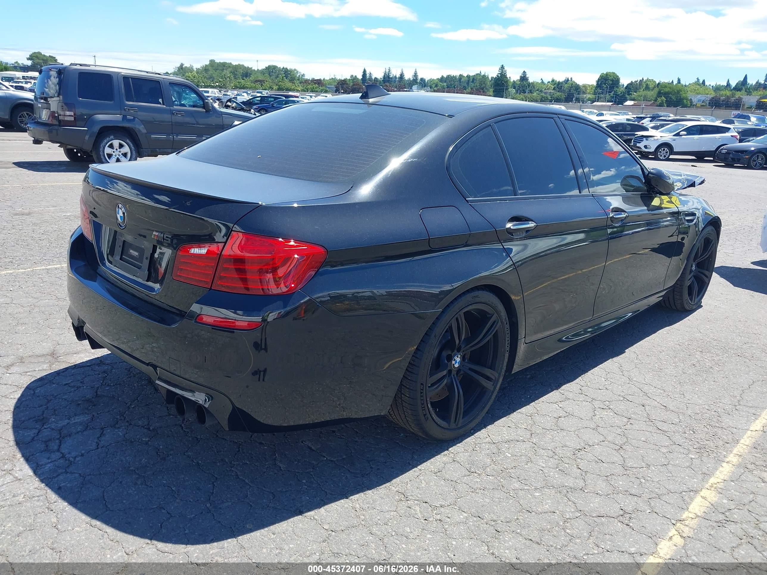 2015 Bmw M5 Black vin: WBSFV9C55FD594490