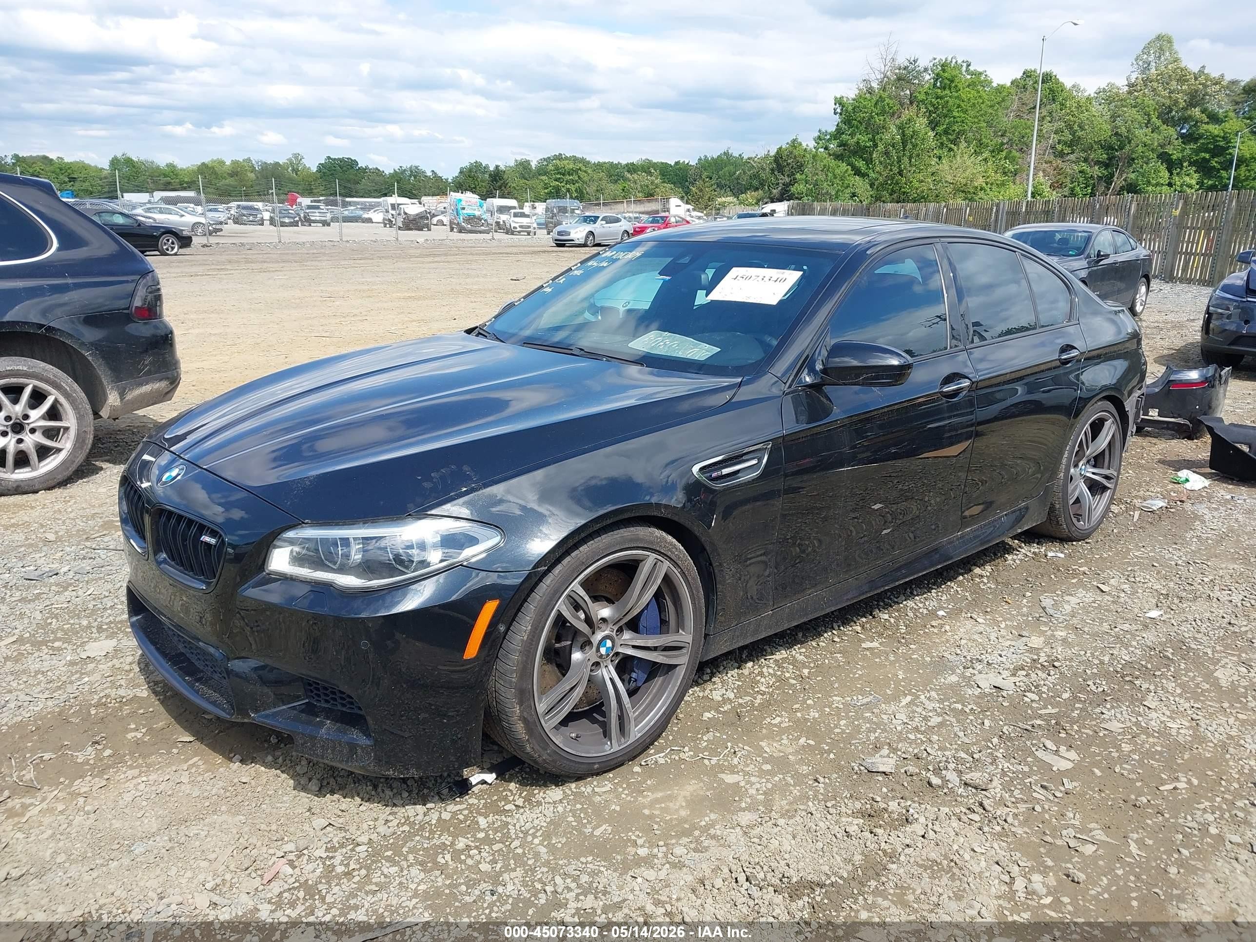 2014 Bmw M5 Black vin: WBSFV9C58ED097254