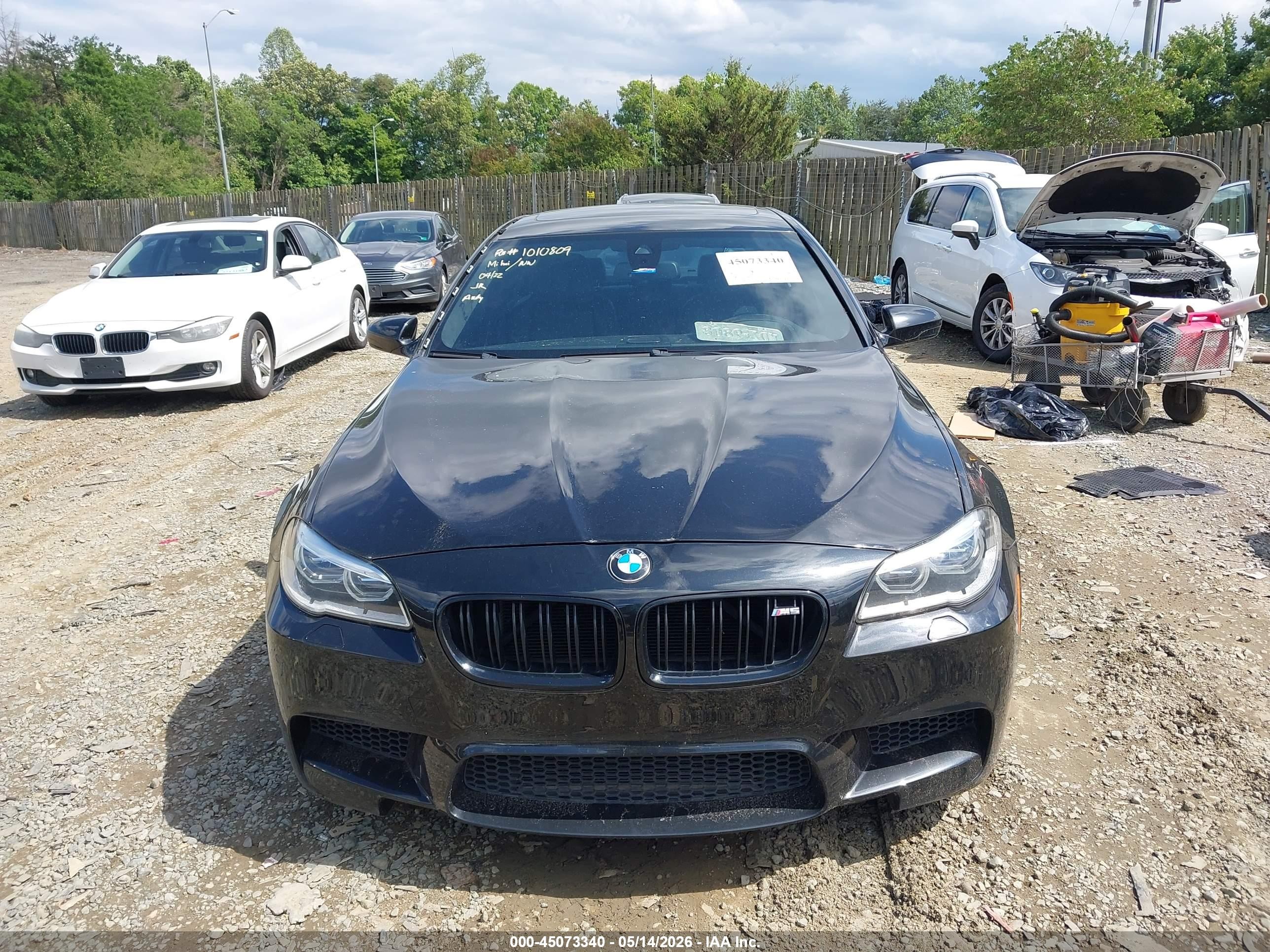 2014 Bmw M5 Black vin: WBSFV9C58ED097254