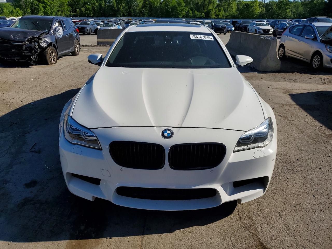 2014 Bmw M5 White vin: WBSFV9C59ED593292