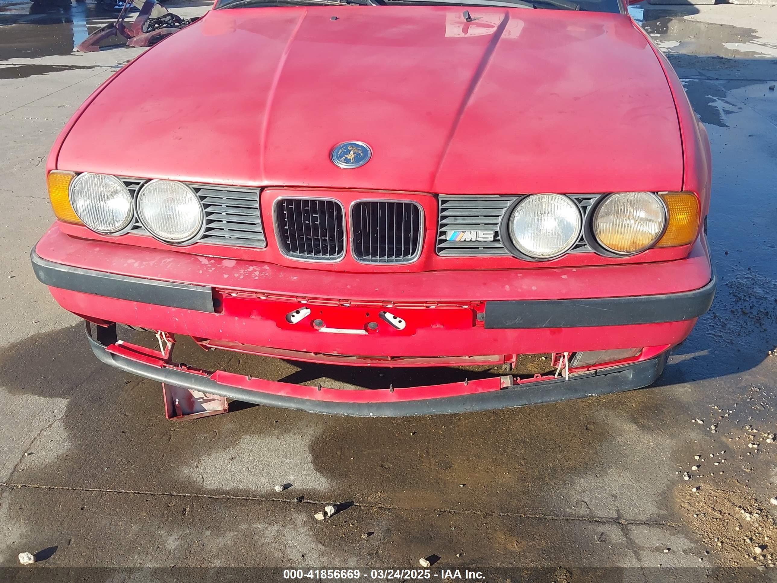 1991 Bmw M5   Red vin: WBSHD9313MBK06030