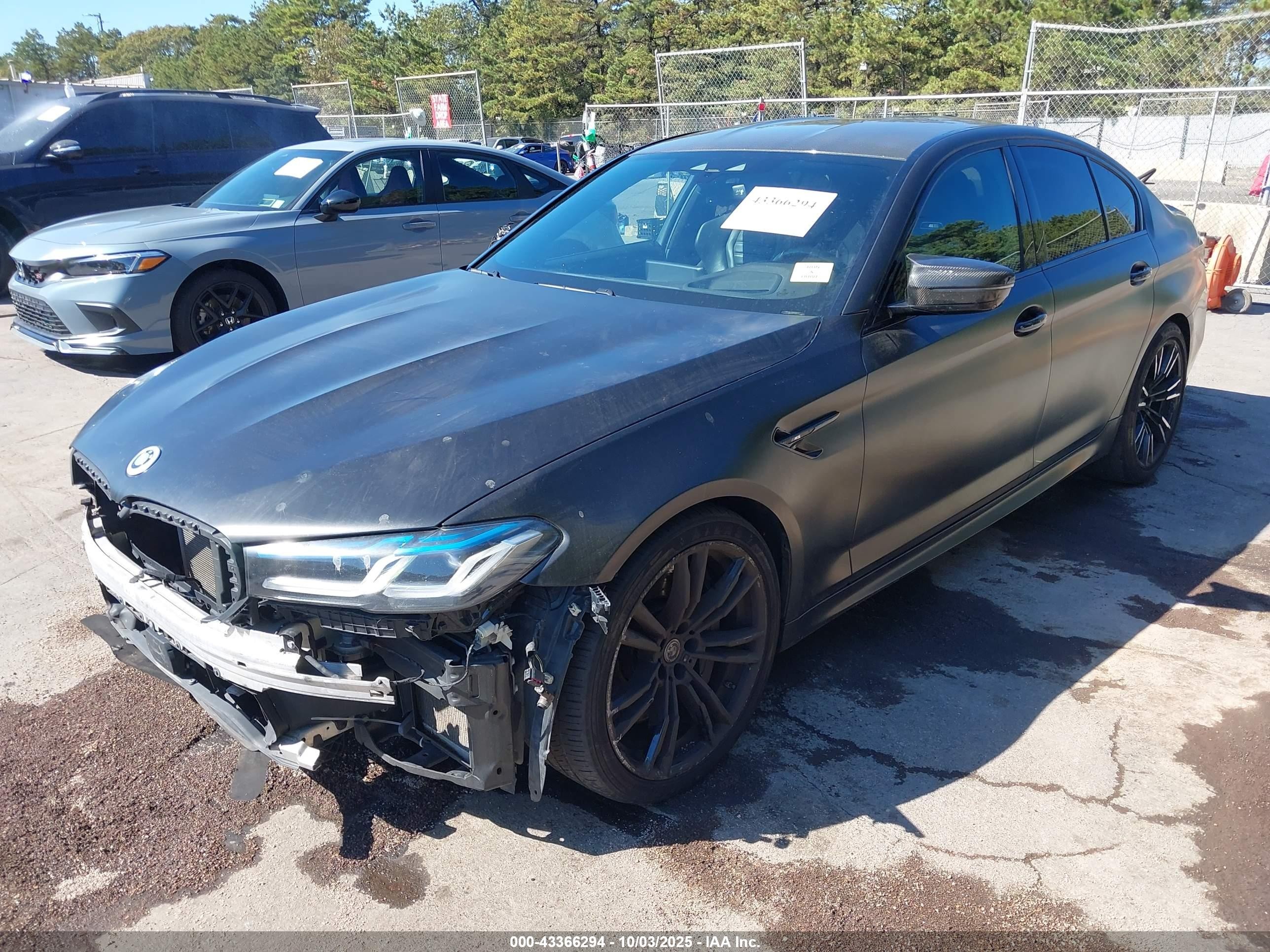 2018 Bmw M5 Black vin: WBSJF0C54JB283818