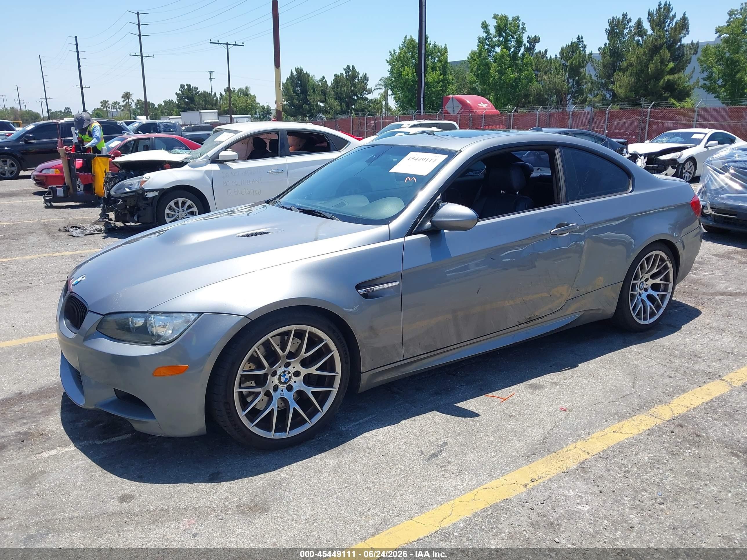 2012 Bmw M3 Gray vin: WBSKG9C5XCE798944