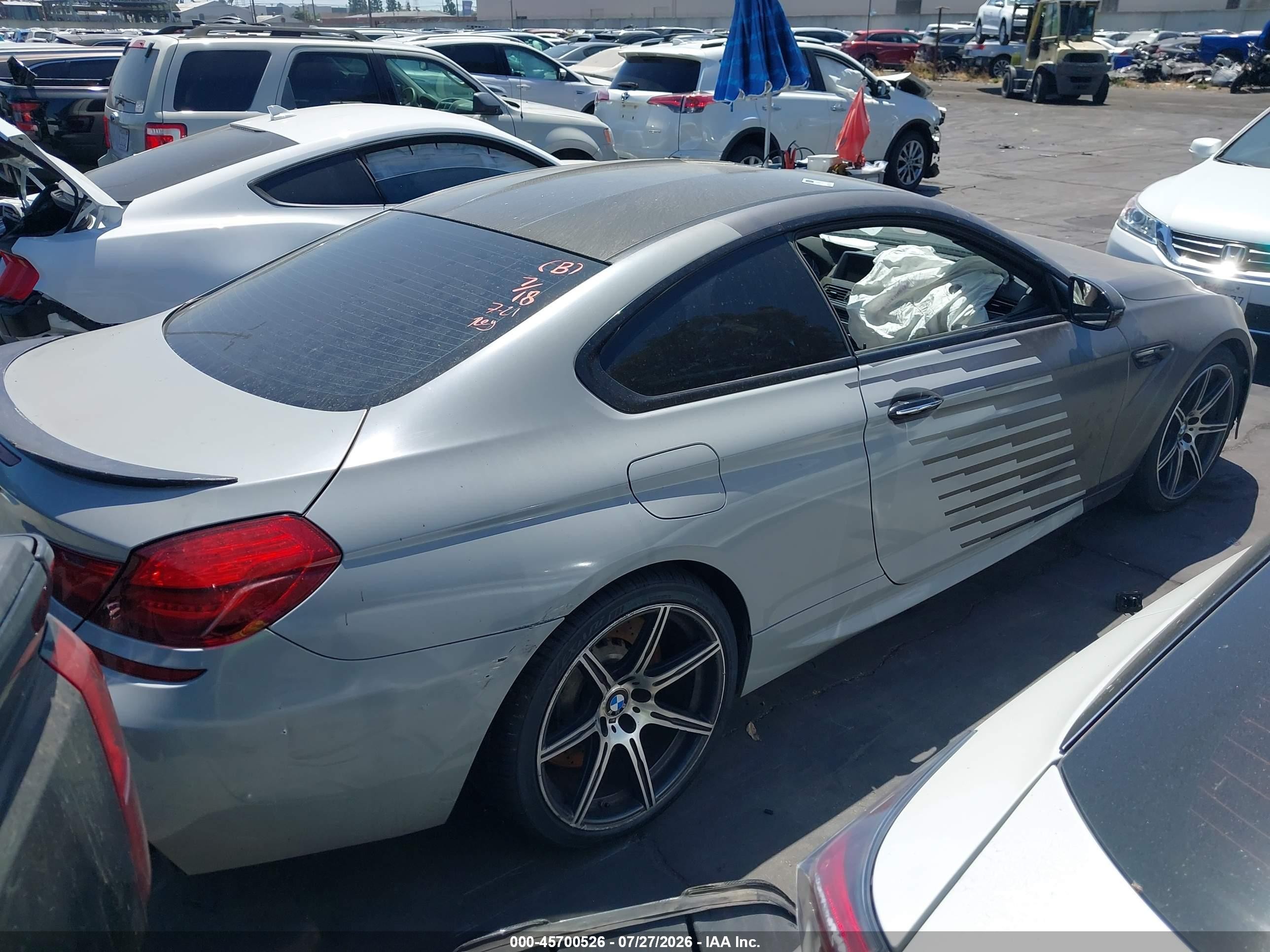 2013 Bmw M6   Gray vin: WBSLX9C50DC968746