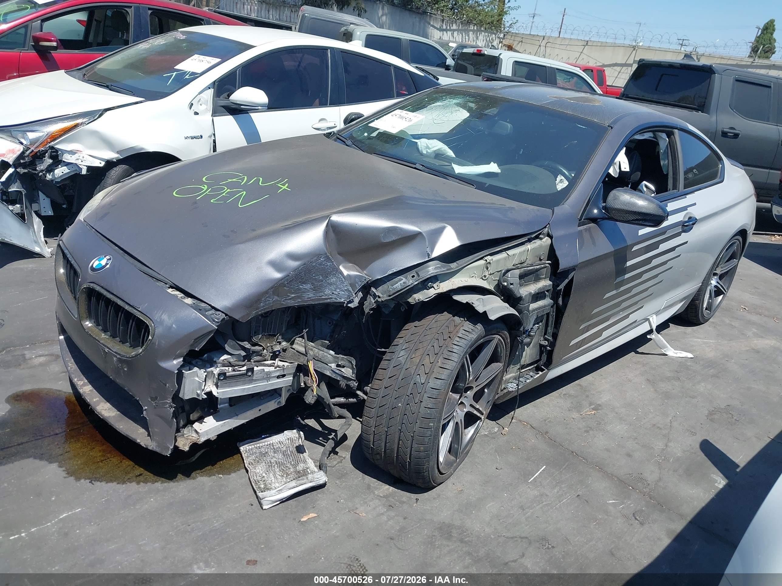 2013 Bmw M6   Gray vin: WBSLX9C50DC968746