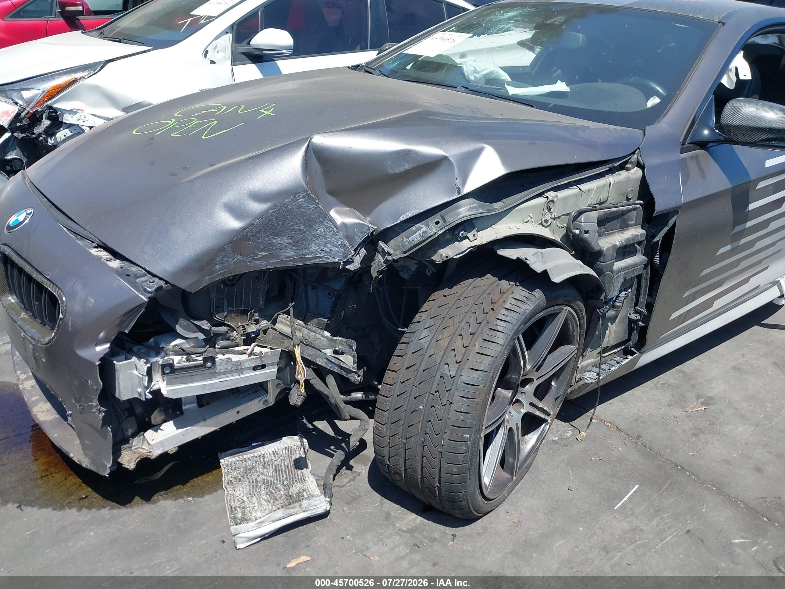 2013 Bmw M6   Gray vin: WBSLX9C50DC968746