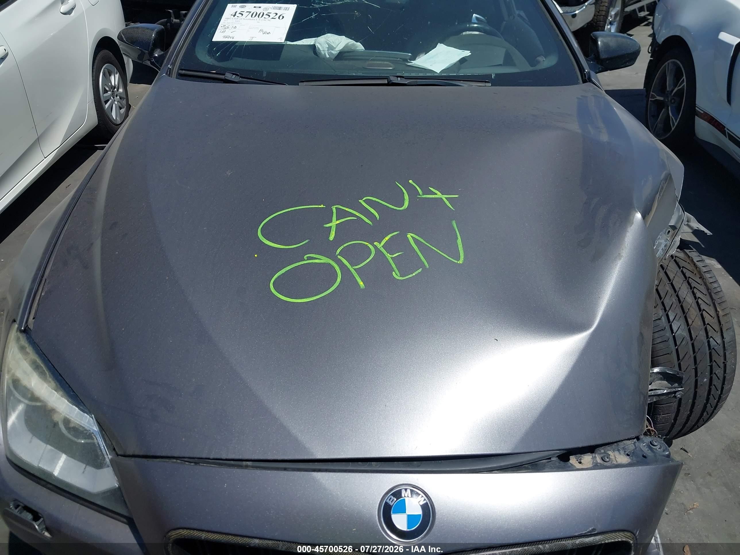 2013 Bmw M6   Gray vin: WBSLX9C50DC968746