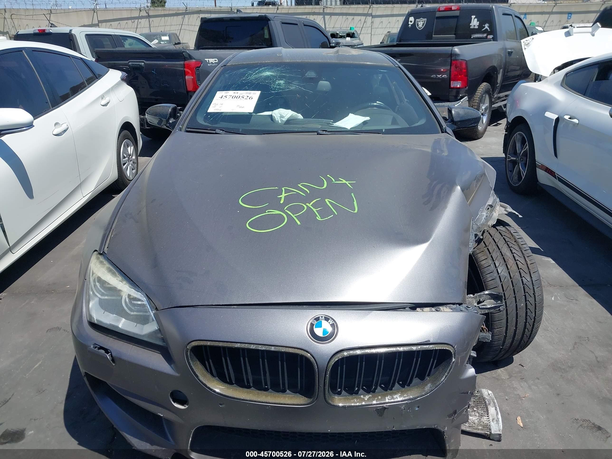2013 Bmw M6   Gray vin: WBSLX9C50DC968746