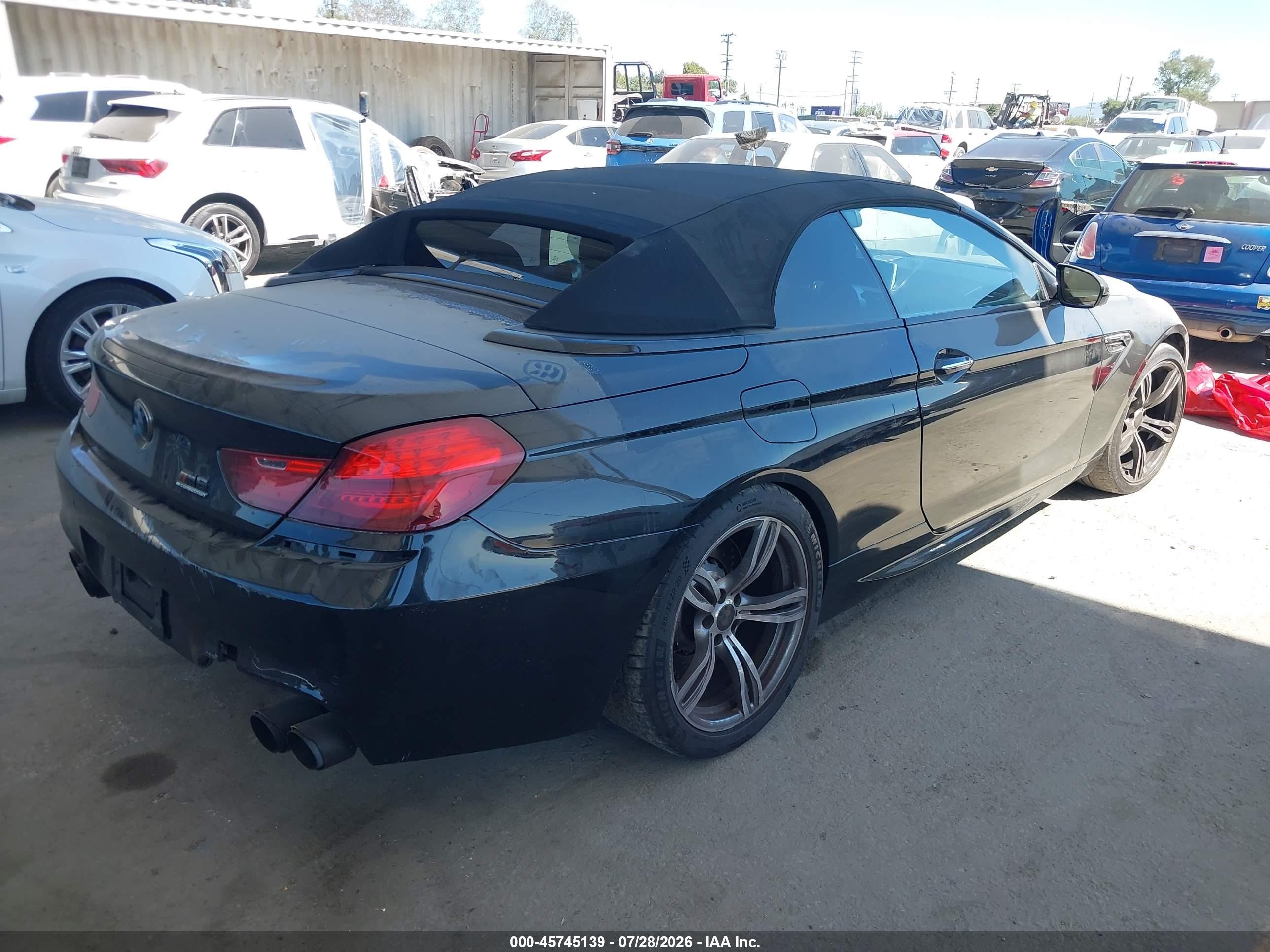 2015 Bmw M6   Black vin: WBSLZ9C51FD651260