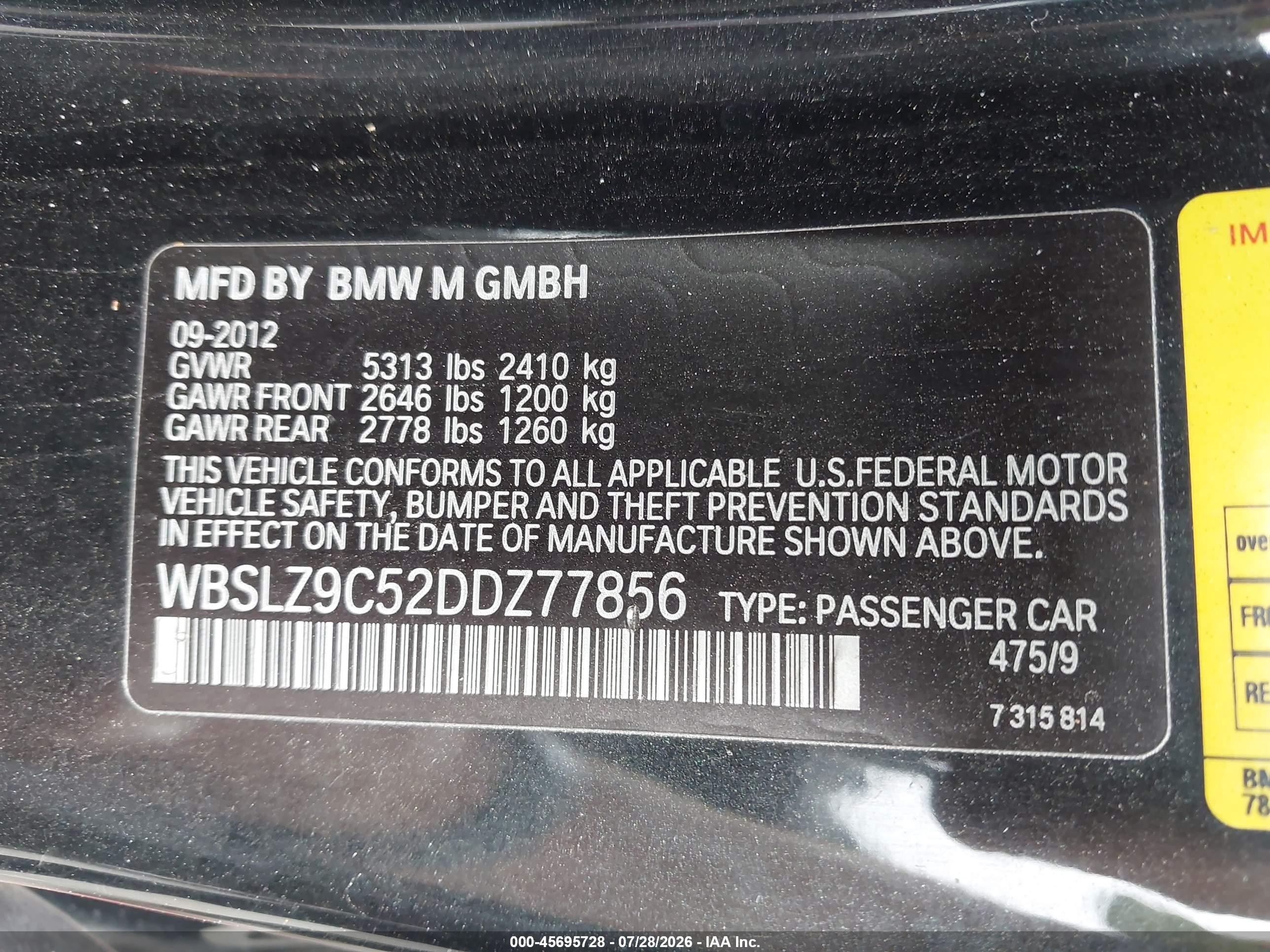 2013 Bmw M6   Red vin: WBSLZ9C52DDZ77856