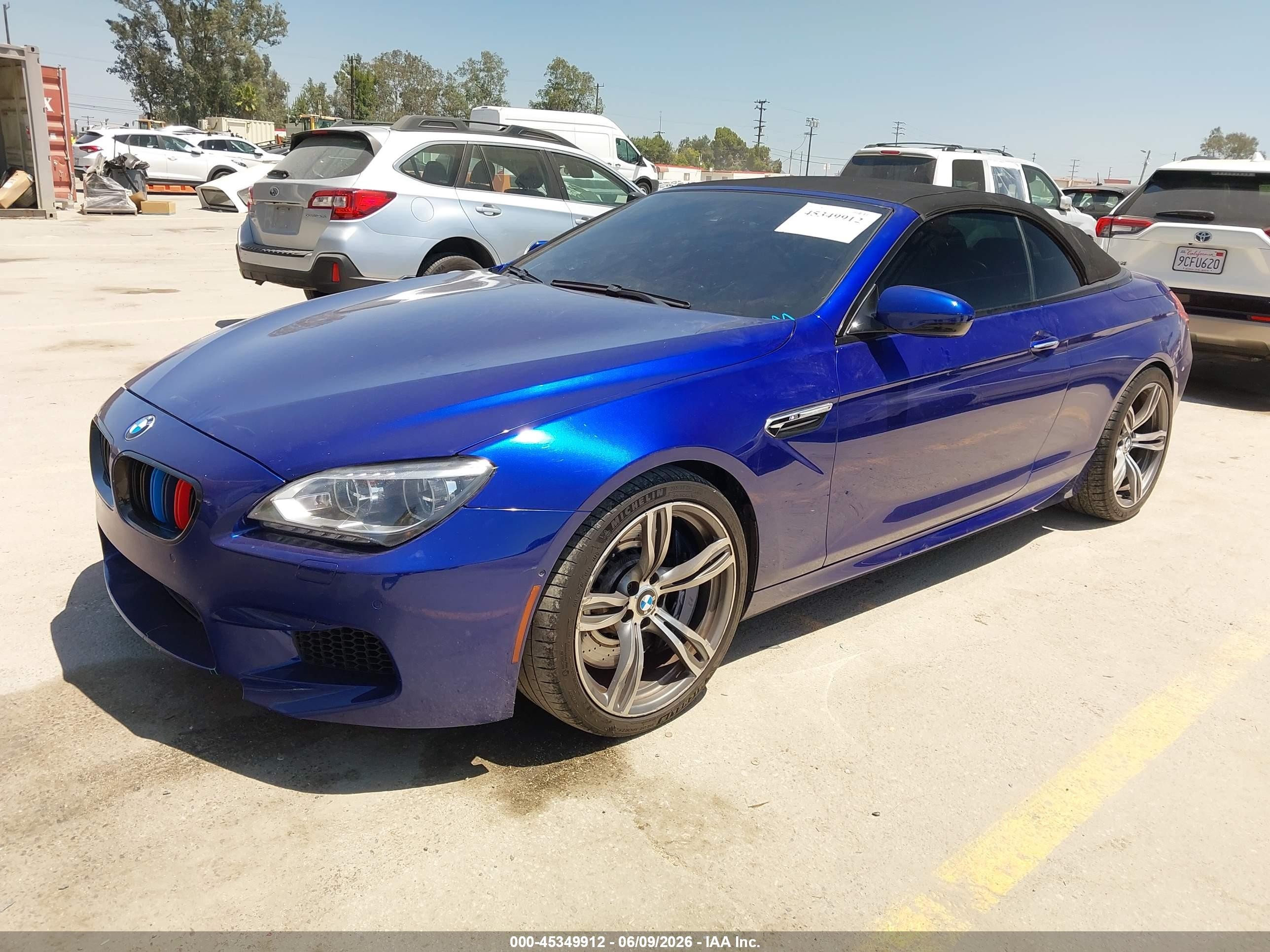 2012 Bmw M6   Blue vin: WBSLZ9C59CC985506