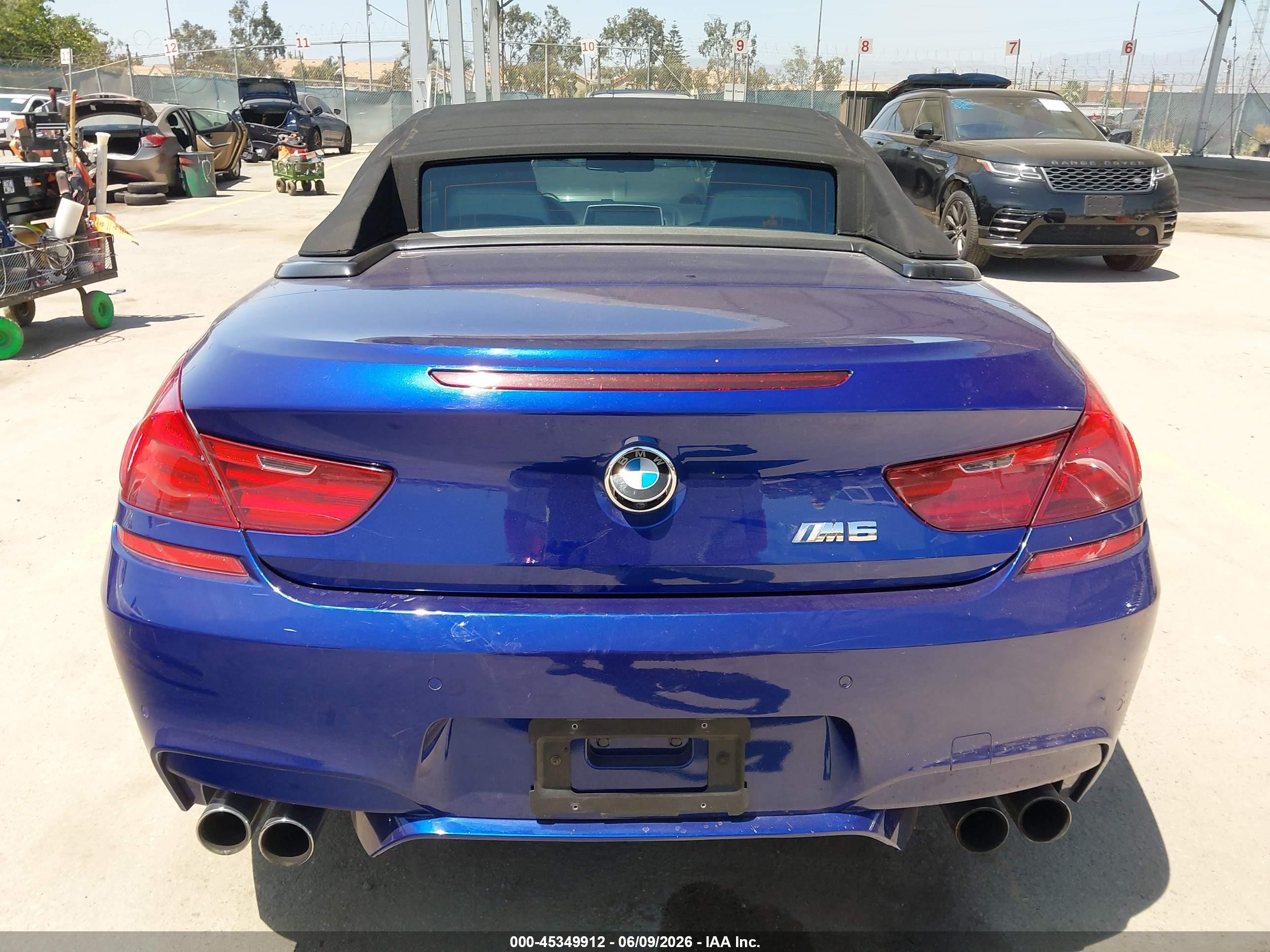 2012 Bmw M6   Blue vin: WBSLZ9C59CC985506