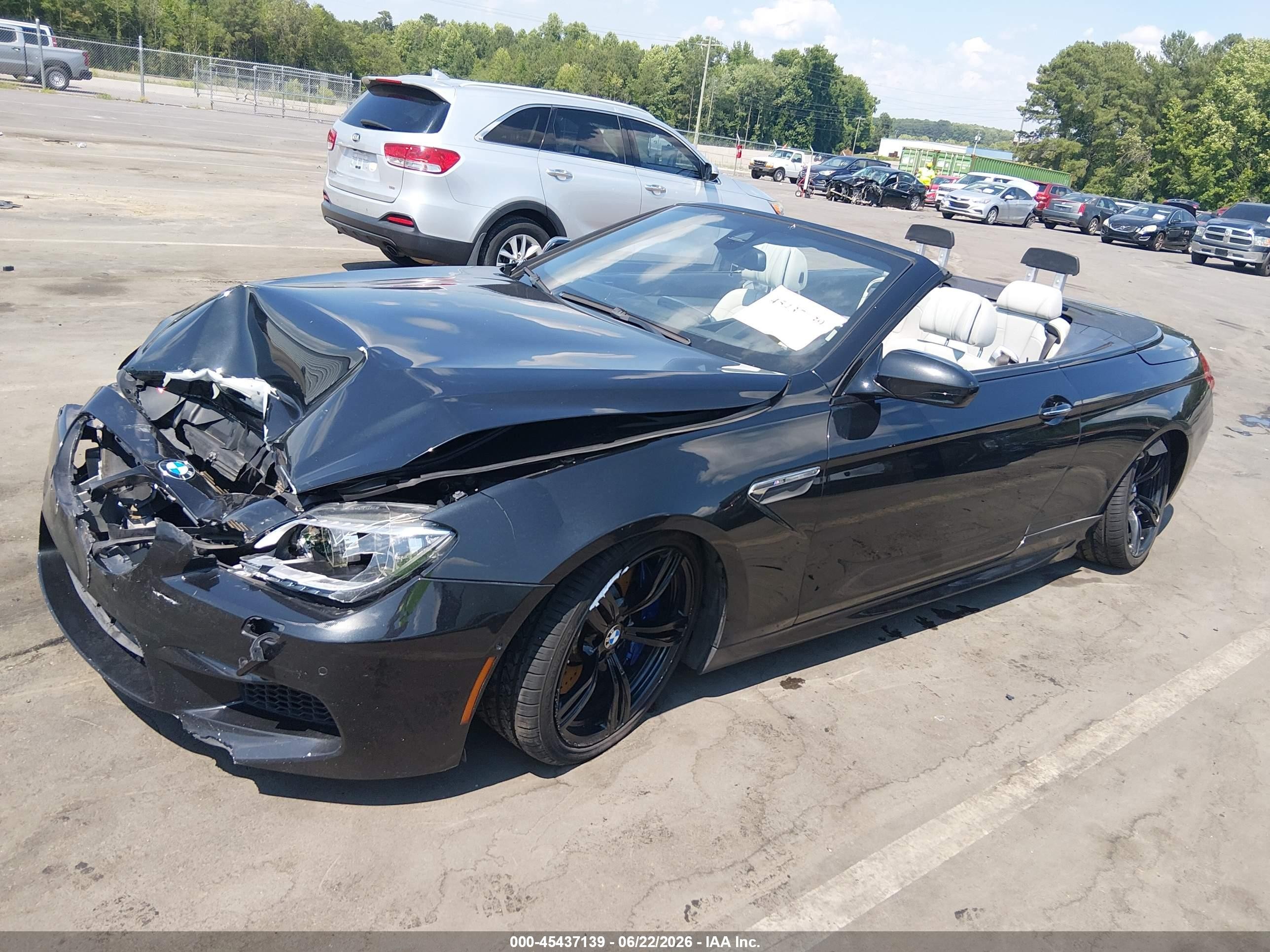 2015 Bmw M6   Черный vin: WBSLZ9C5XFD651449