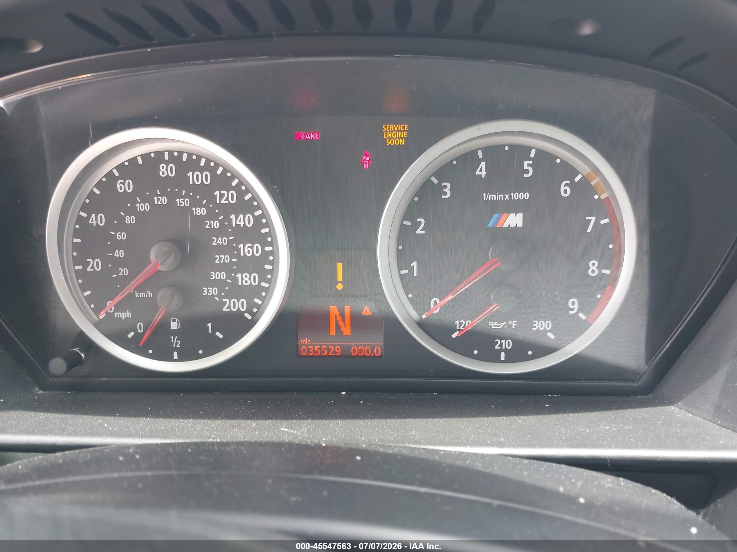 2007 Bmw M5   Gray vin: WBSNB93547CX07504
